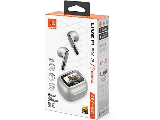 JBL Live Flex 3, In-ear Kopfhörer Silber JBL