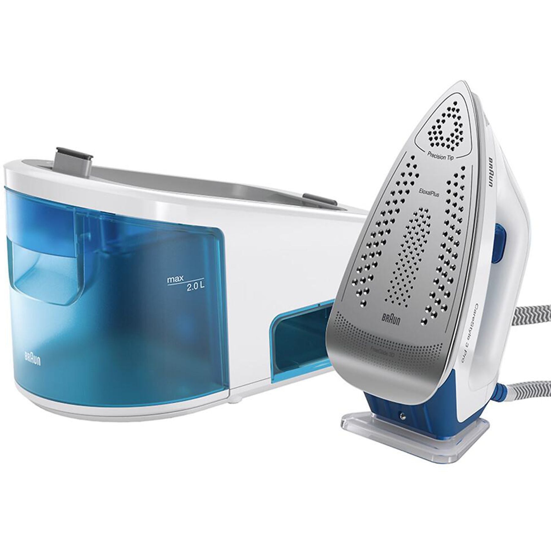 BRAUN CareStyle 3 Pro IS 3157 BL, Dampfstoß 460 g/min, FreeGlide 3D, iCare autom. Temperaturanpassung, DoubleSteam, leichtes Bügeln, vertikale Auffrischung, Dampfbügelstation 2400 Watt, 6,8 bar BRAUN