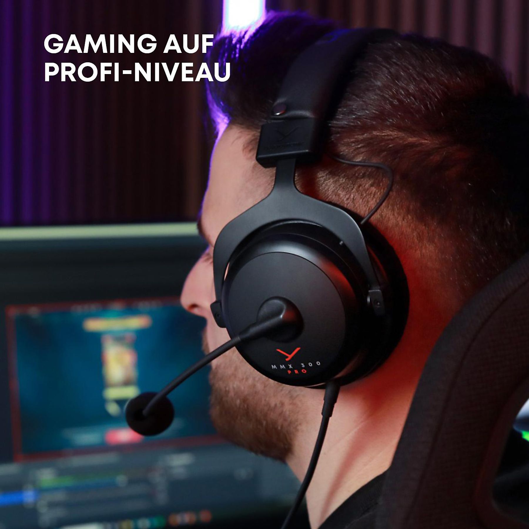BEYERDYNAMIC MMX 300 PRO, Over-ear Gaming Headset Schwarz BEYERDYNAMIC