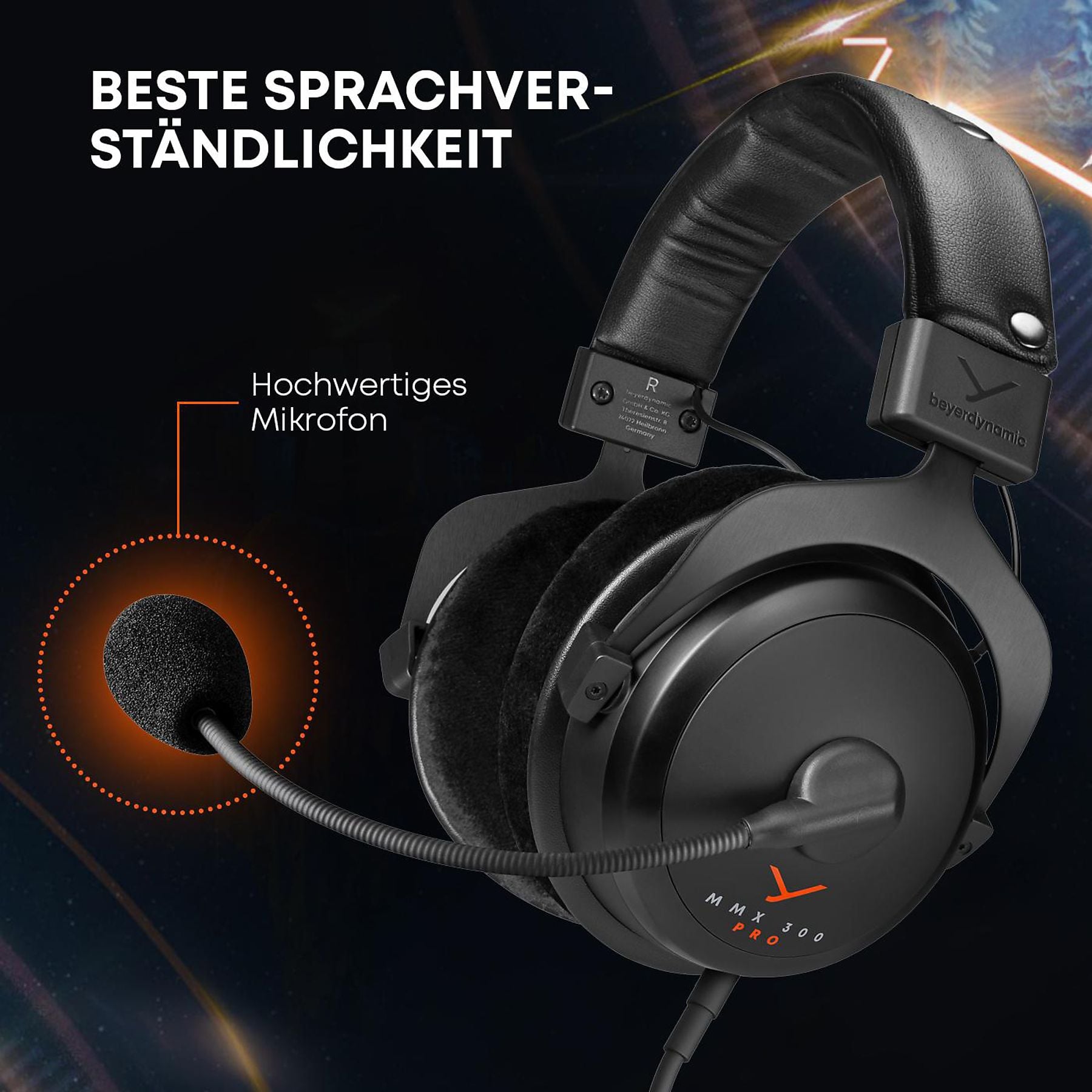 BEYERDYNAMIC MMX 300 PRO, Over-ear Gaming Headset Schwarz BEYERDYNAMIC