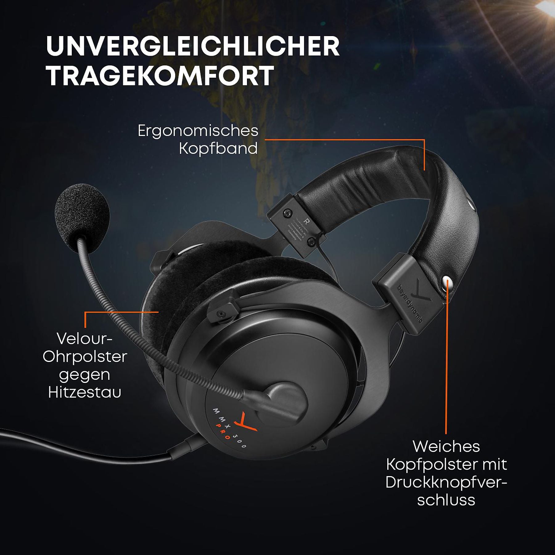 BEYERDYNAMIC MMX 300 PRO, Over-ear Gaming Headset Schwarz BEYERDYNAMIC