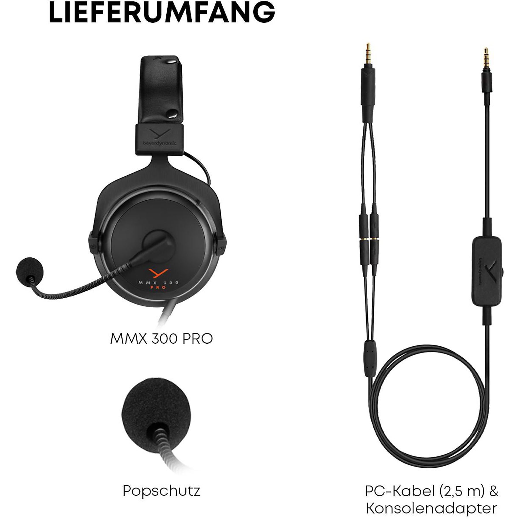 BEYERDYNAMIC MMX 300 PRO, Over-ear Gaming Headset Schwarz BEYERDYNAMIC