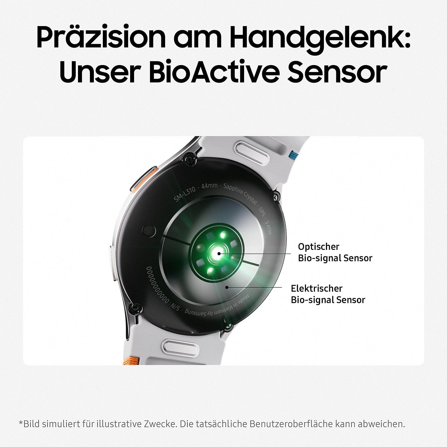 SAMSUNG Galaxy Watch7 BT 40 mm Smartwatch Aluminium Nitrilkautschuk, 85-110 mm, Green SAMSUNG
