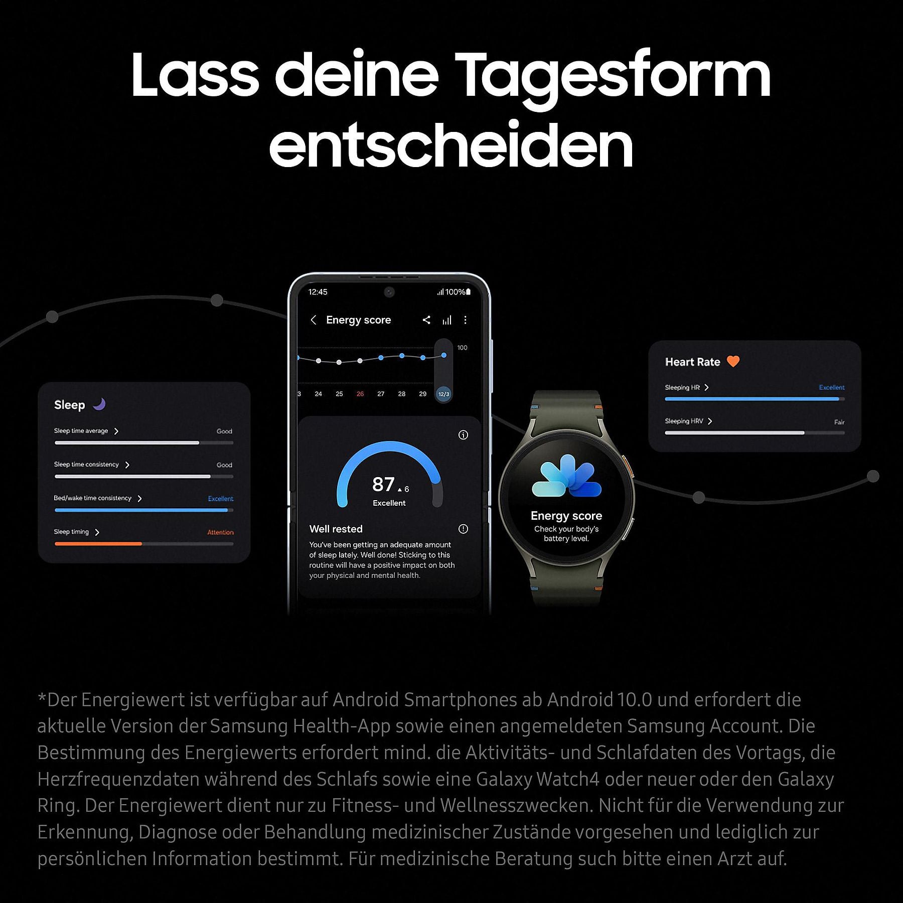 SAMSUNG Galaxy Watch7 LTE 44 mm Smartwatch Aluminium Nitrilkautschuk, 85-130 mm, Silver SAMSUNG