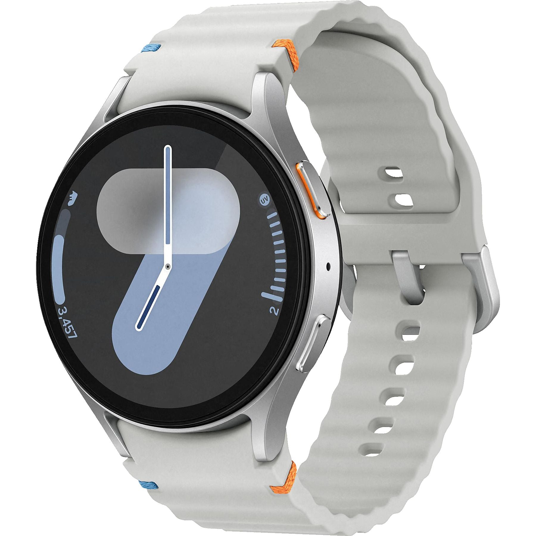 SAMSUNG Galaxy Watch7 LTE 44 mm Smartwatch Aluminium Nitrilkautschuk, 85-130 mm, Silver SAMSUNG