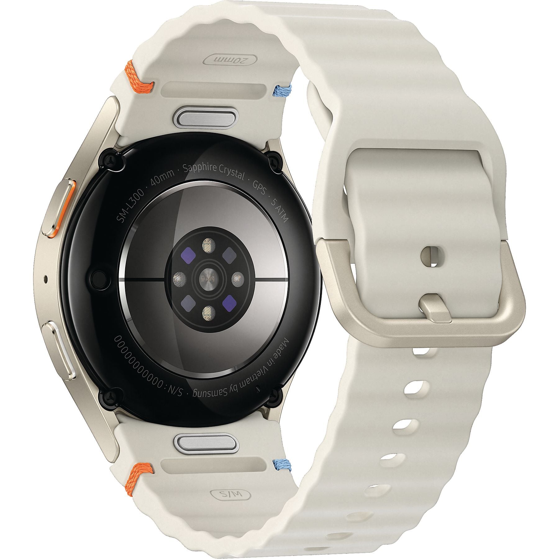SAMSUNG Galaxy Watch7 BT 40 mm Smartwatch Aluminium Nitrilkautschuk, 85-110 mm, Cream SAMSUNG