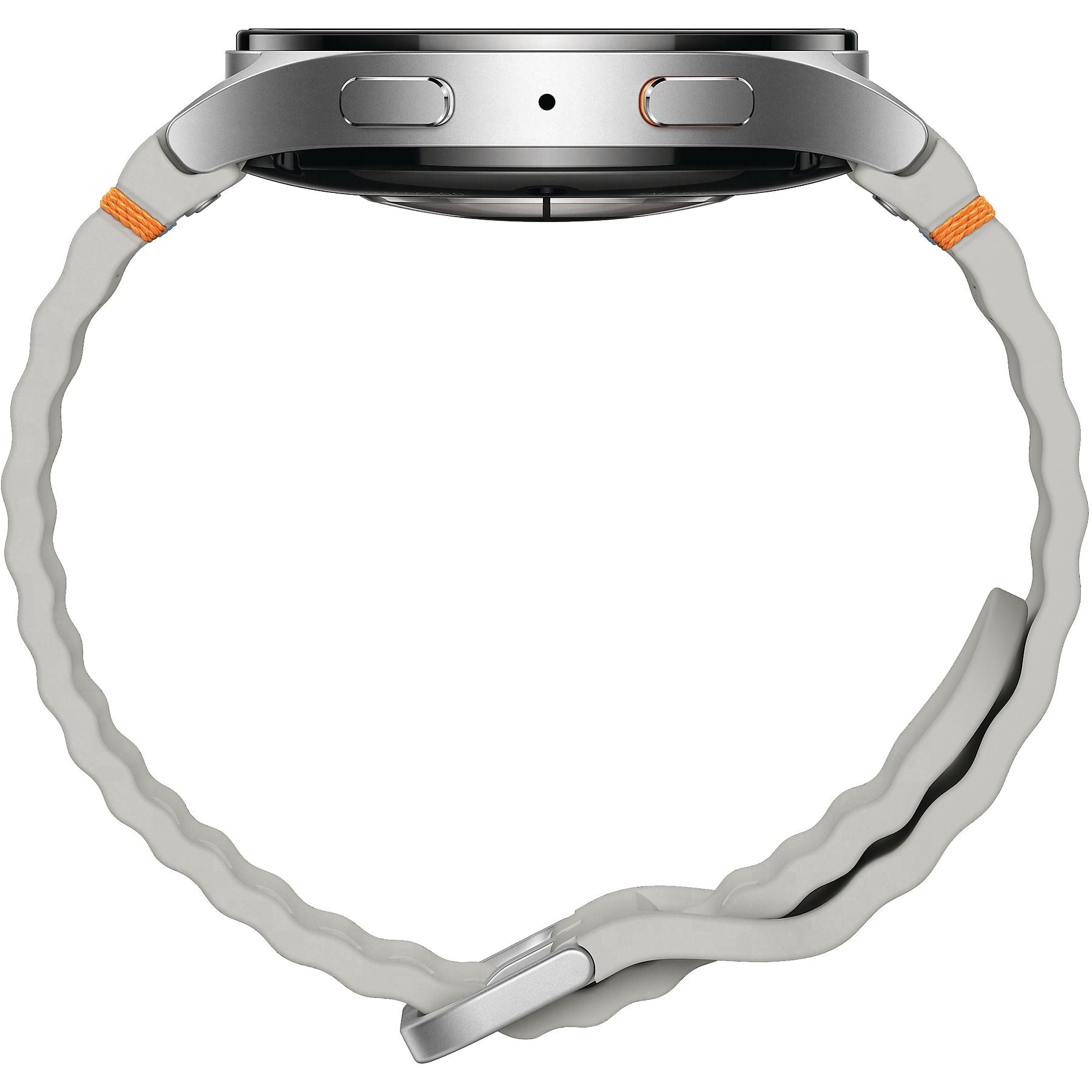 SAMSUNG Galaxy Watch7 LTE 44 mm Smartwatch Aluminium Nitrilkautschuk, 85-130 mm, Silver SAMSUNG