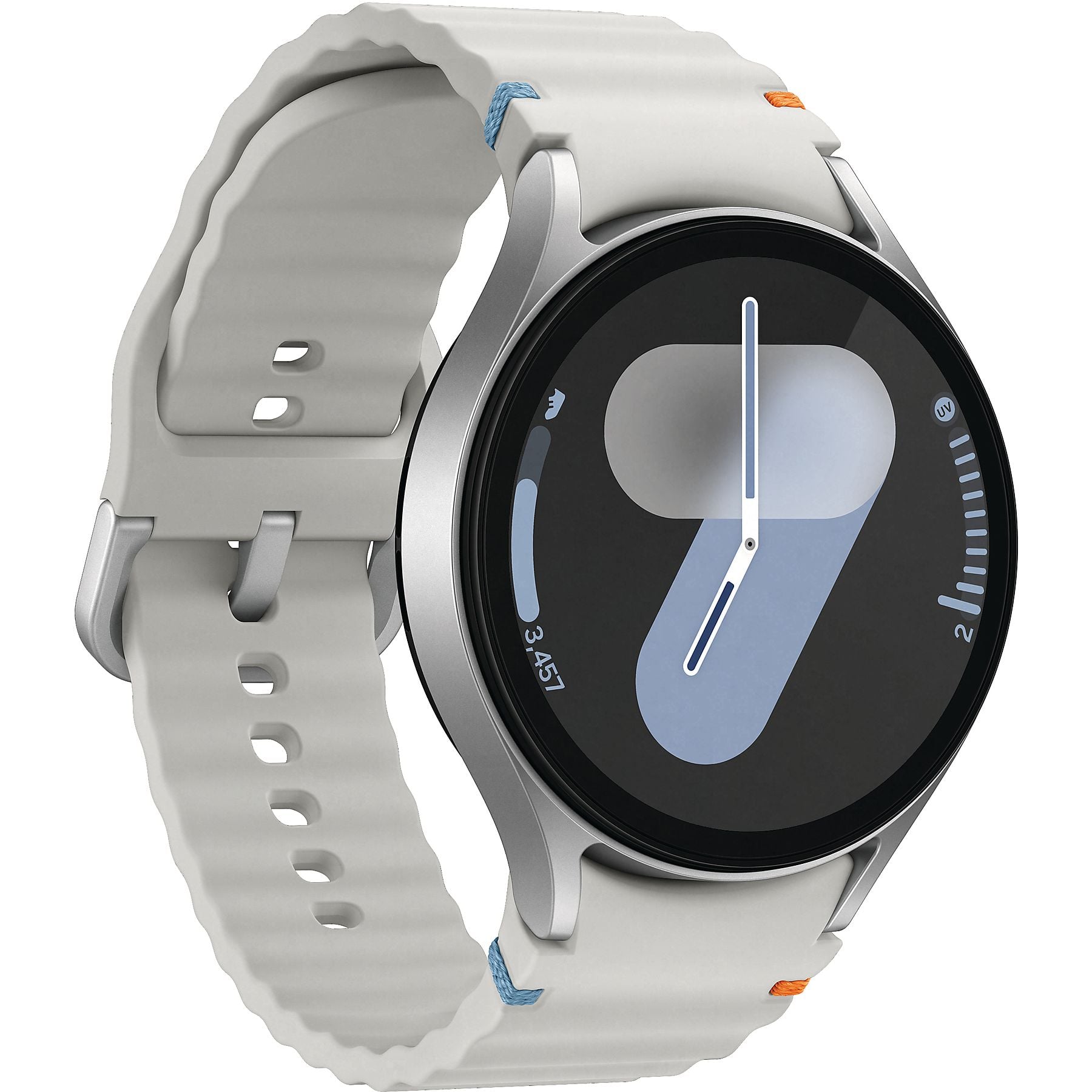 SAMSUNG Galaxy Watch7 LTE 44 mm Smartwatch Aluminium Nitrilkautschuk, 85-130 mm, Silver SAMSUNG
