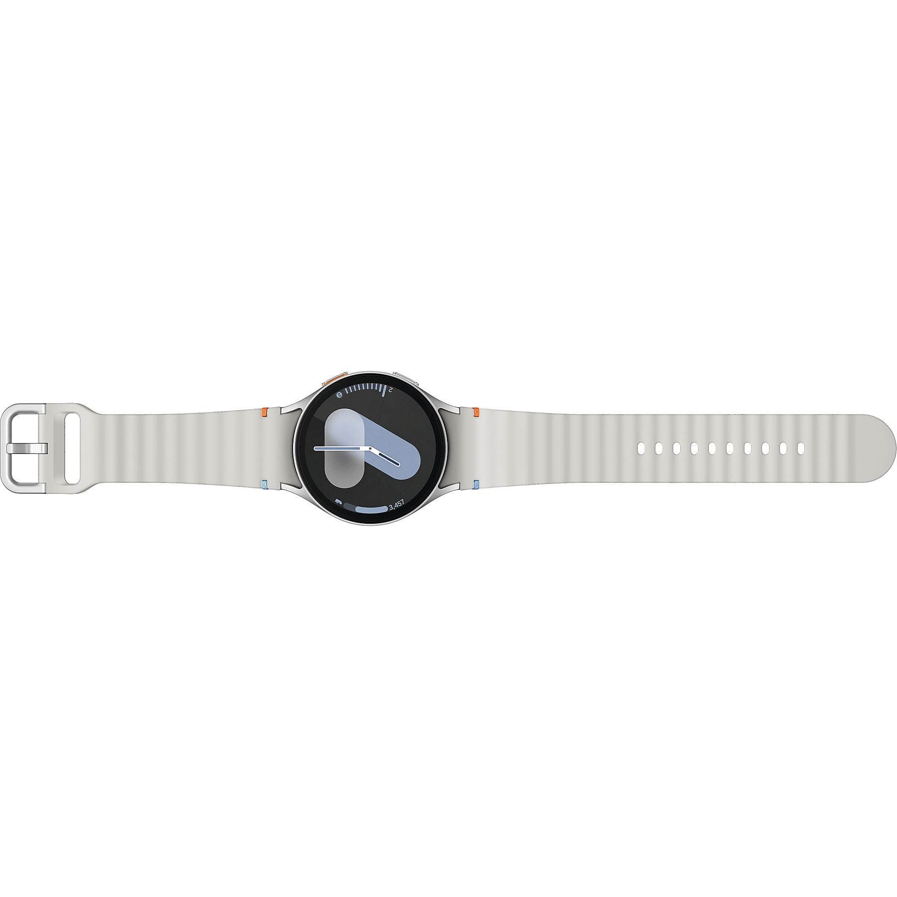 SAMSUNG Galaxy Watch7 LTE 44 mm Smartwatch Aluminium Nitrilkautschuk, 85-130 mm, Silver SAMSUNG