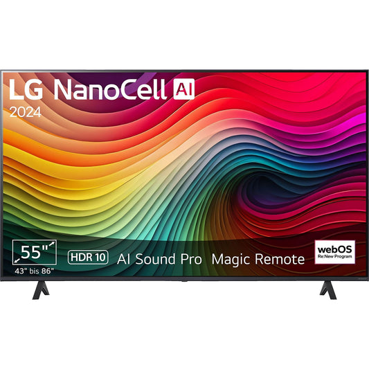 LG 55NANO81T6A NanoCell TV (Flat, 55 Zoll / 139 cm, UHD 4K, SMART TV, webOS 24 mit LG ThinQ) LG