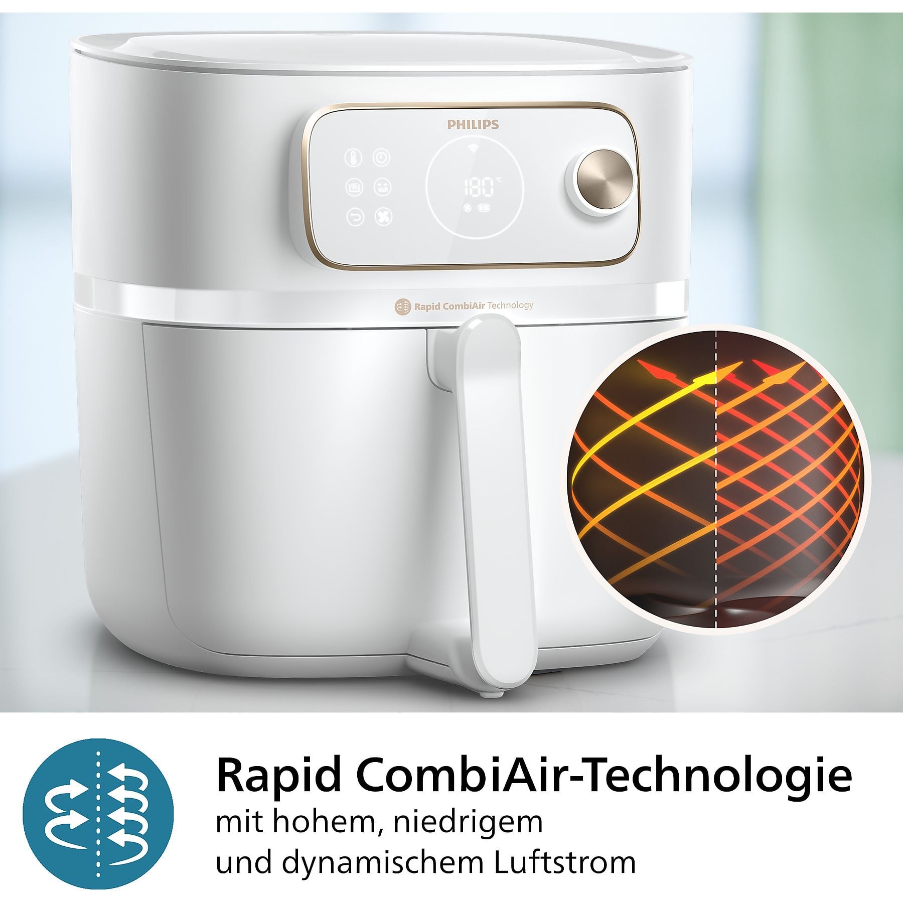 PHILIPS HD9876/20 Airfryer Connected XXL Series 7000 8.3L Heißluftfritteuse PHILIPS