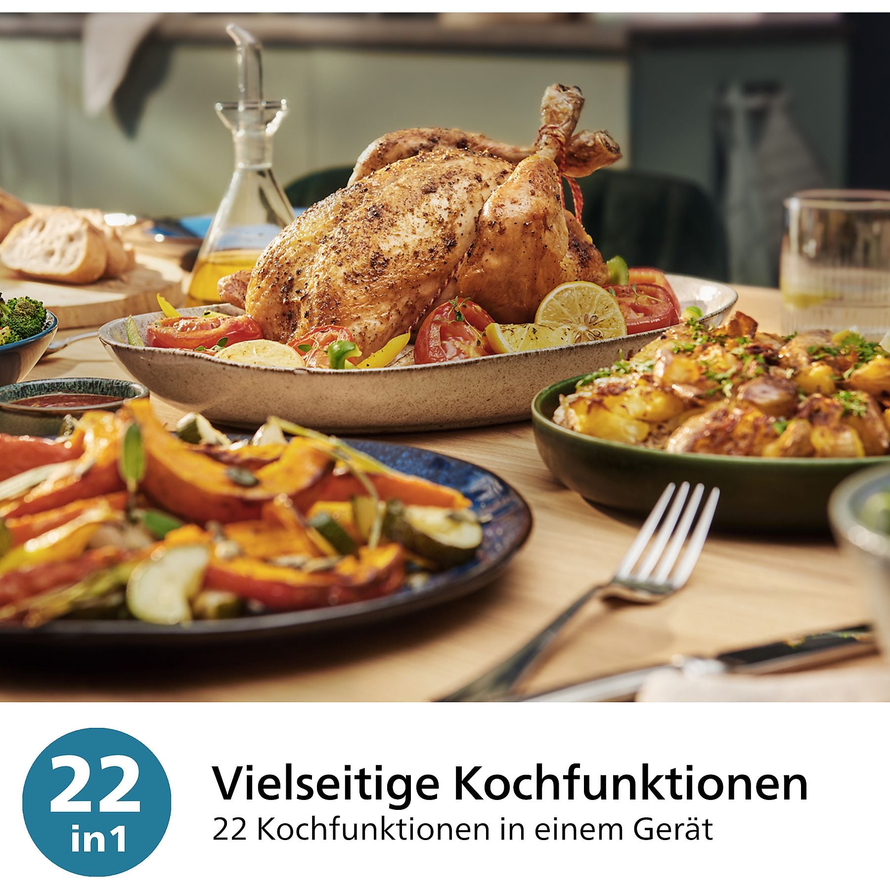 PHILIPS HD9876/20 Airfryer Connected XXL Series 7000 8.3L Heißluftfritteuse PHILIPS
