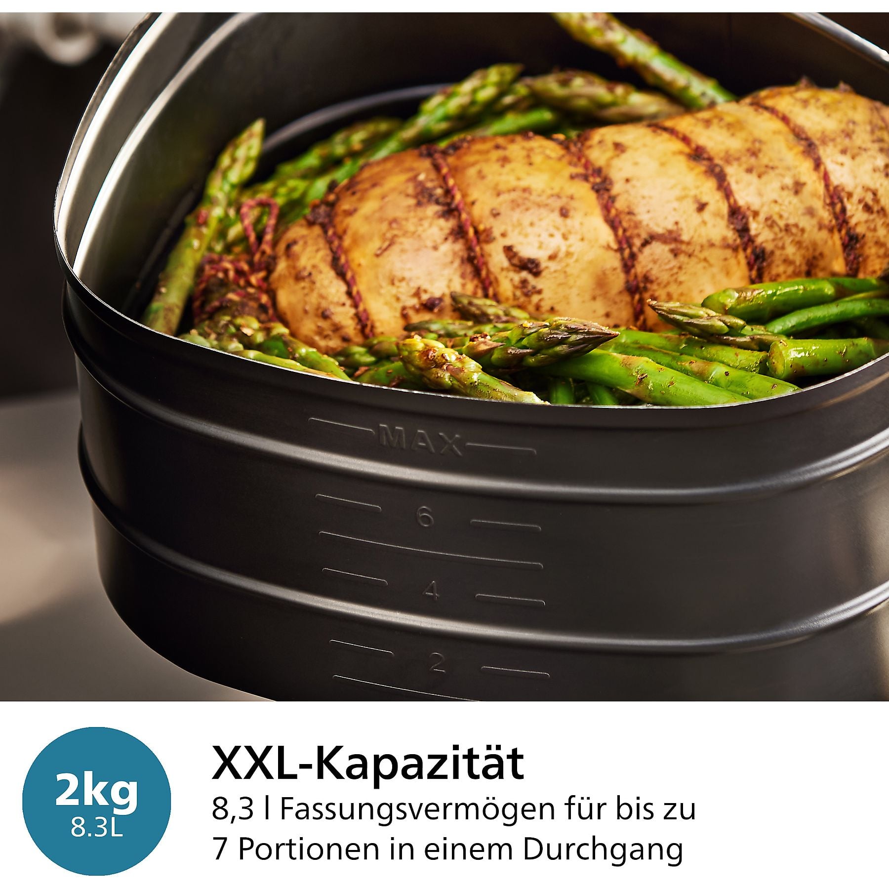 PHILIPS HD9876/20 Airfryer Connected XXL Series 7000 8.3L Heißluftfritteuse PHILIPS