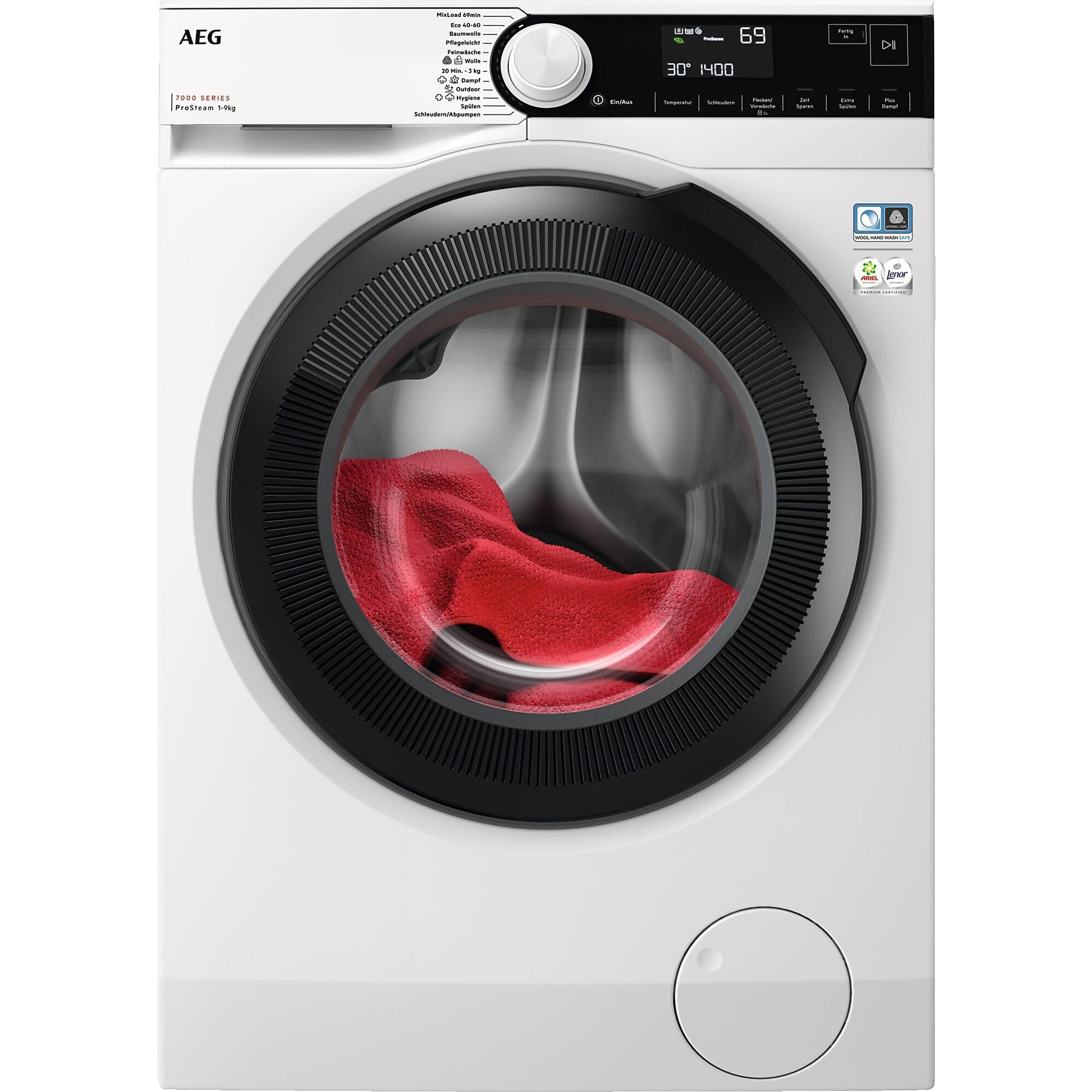 AEG LR7G70495 Serie 7000 mit ProSteam-Technologie Waschmaschine (9,0 kg, 1400 U/Min., A, Ja) AEG