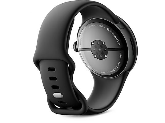 GOOGLE Pixel Watch 3 (LTE) 45 mm, Smartwatch Aluminium Fluorelastomer, 150–185 mm, 165–215 mm, Obsidian GOOGLE