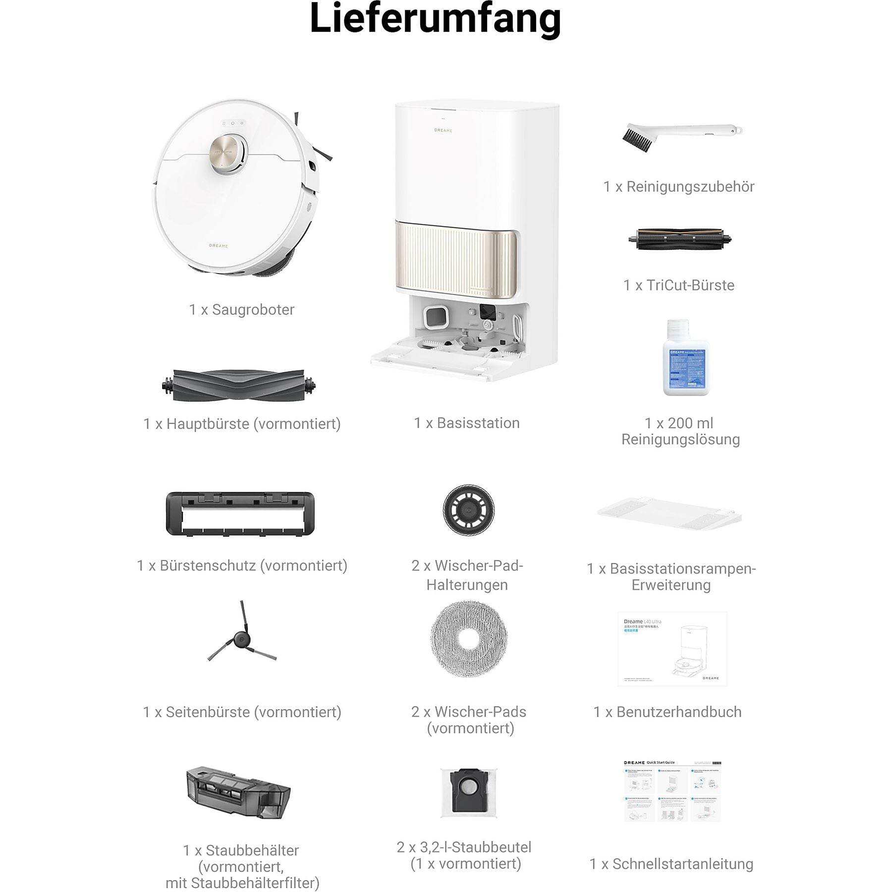 DREAME L40 Ultra mit Wischfunktion Saugroboter DREAME