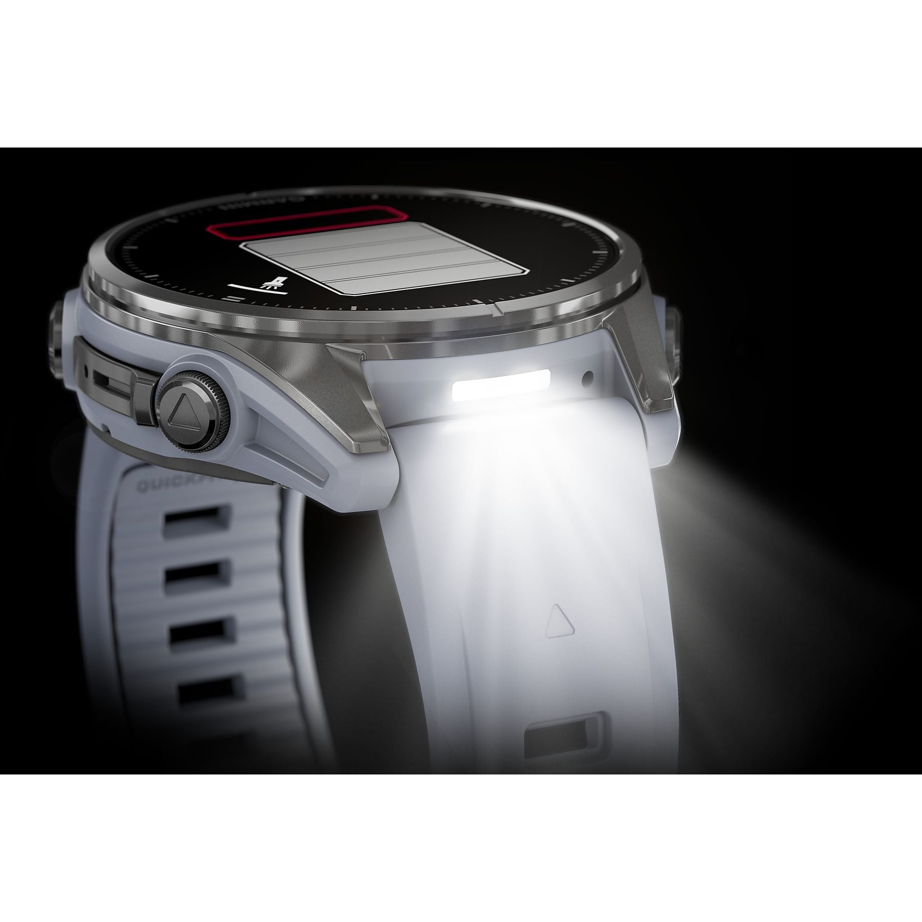GARMIN fenix® 8 - 43 mm AMOLED Smartwatch Edelstahl Silikon, 20 mm, Steinweiß GARMIN