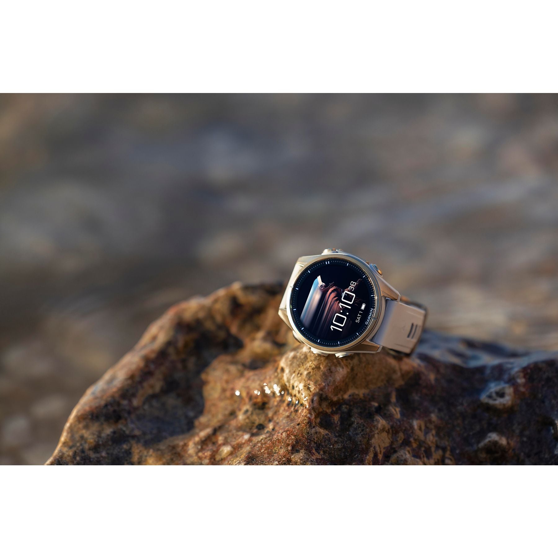 GARMIN fenix® 8 - 43 mm AMOLED Smartwatch Edelstahl Silikon, 20 mm, Steinweiß GARMIN