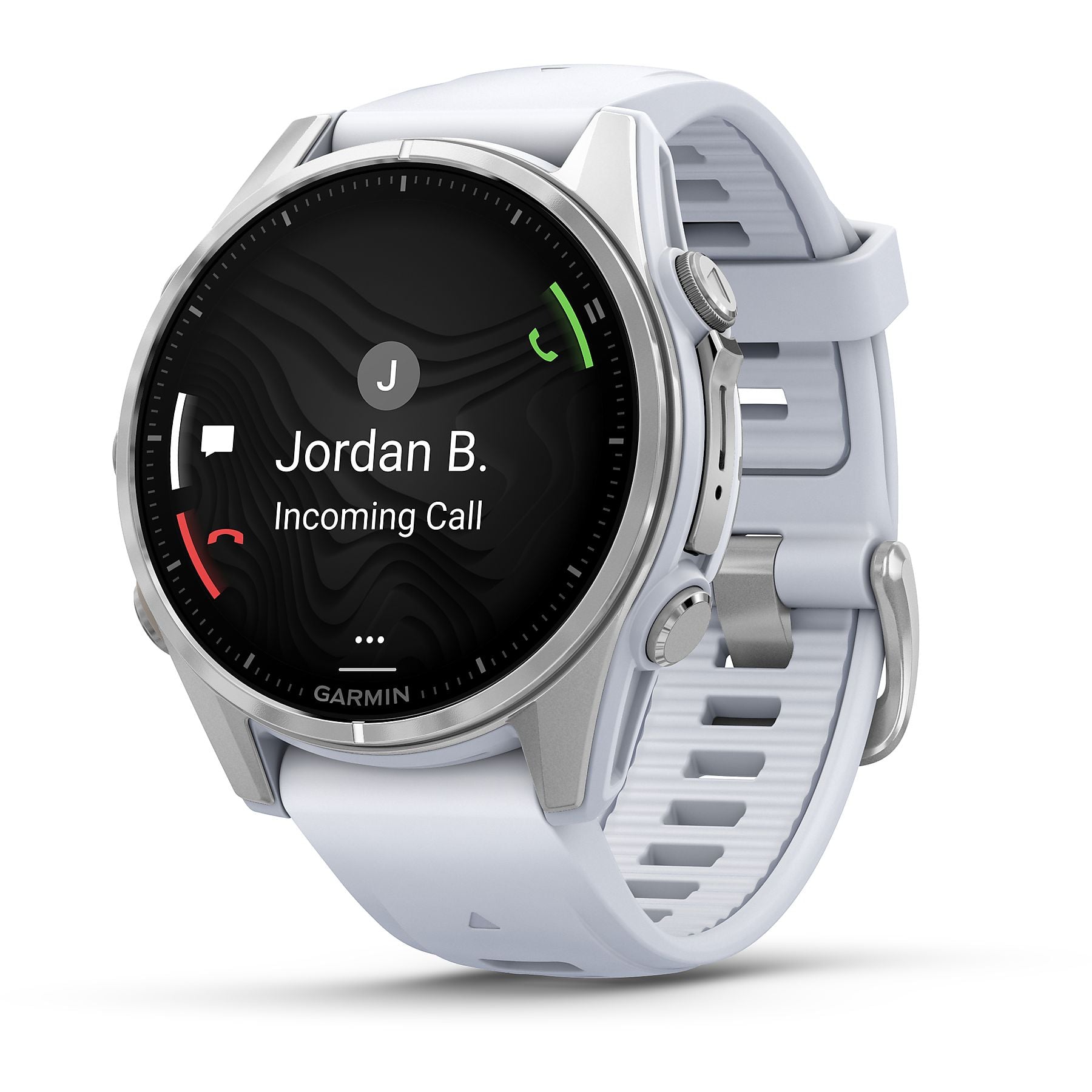 GARMIN fenix® 8 - 43 mm AMOLED Smartwatch Edelstahl Silikon, 20 mm, Steinweiß GARMIN