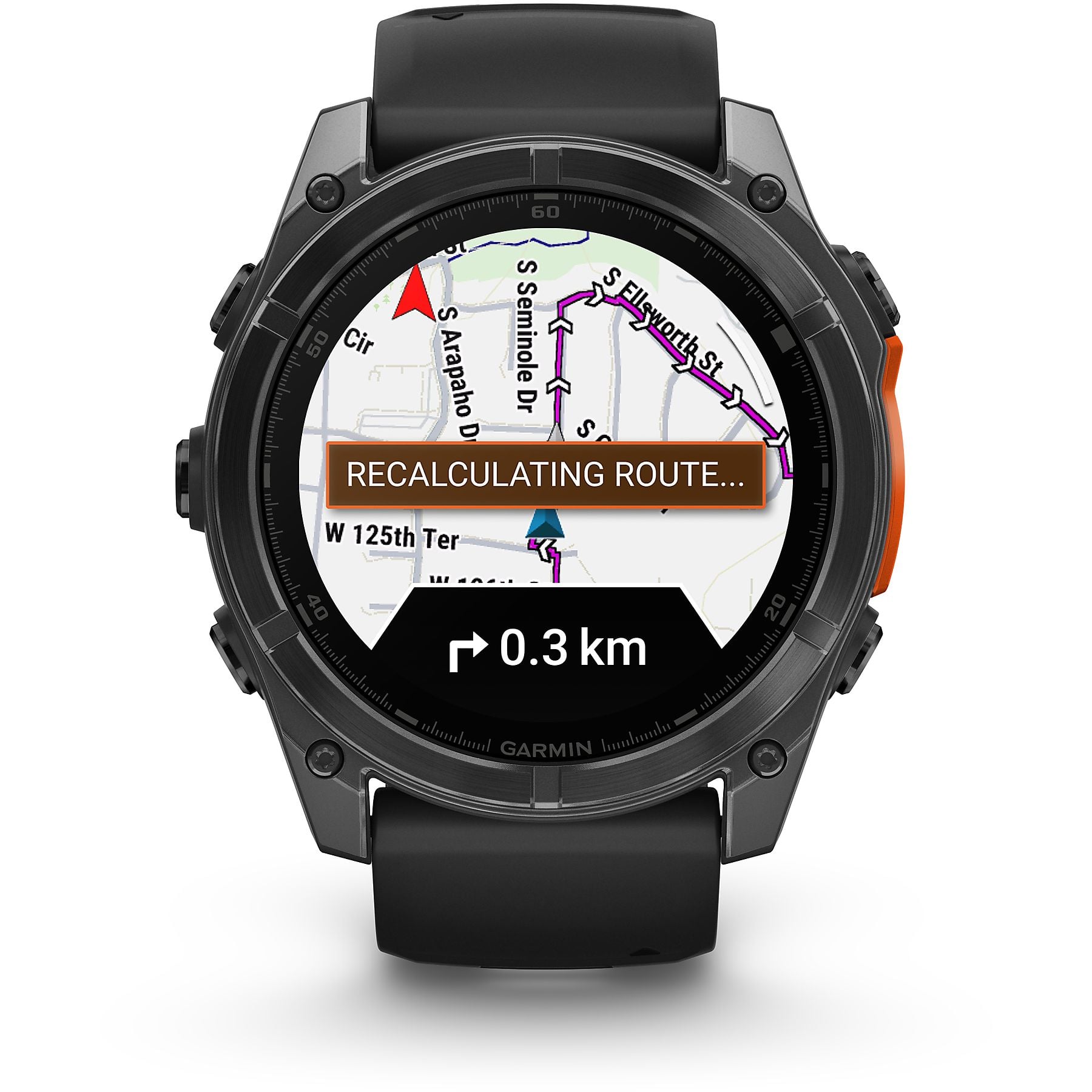 GARMIN fenix® 8 - 51 mm AMOLED Smartwatch Edelstahl Silikon, 26 mm, Schwarz GARMIN