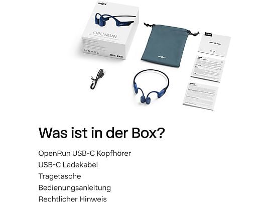 SHOKZ OpenRun USB-C, Open-ear Kopfhörer Blue SHOKZ