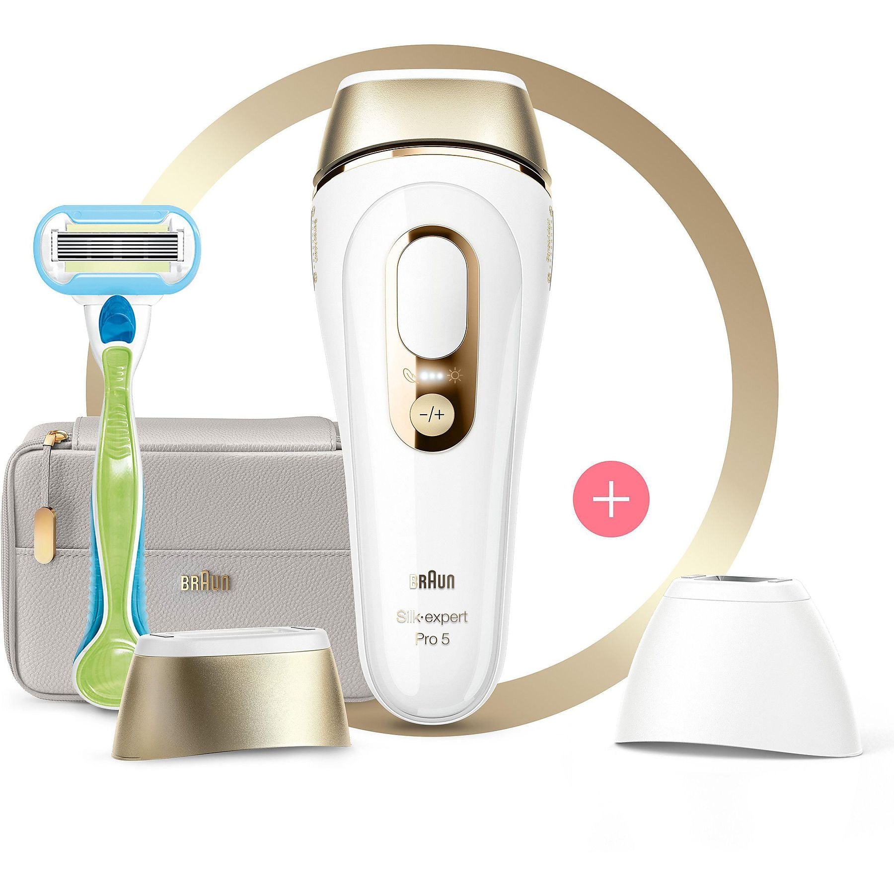 BRAUN IPL Silk-expert Pro 5 PL5154 Haarentfernung Weiß/Gold BRAUN