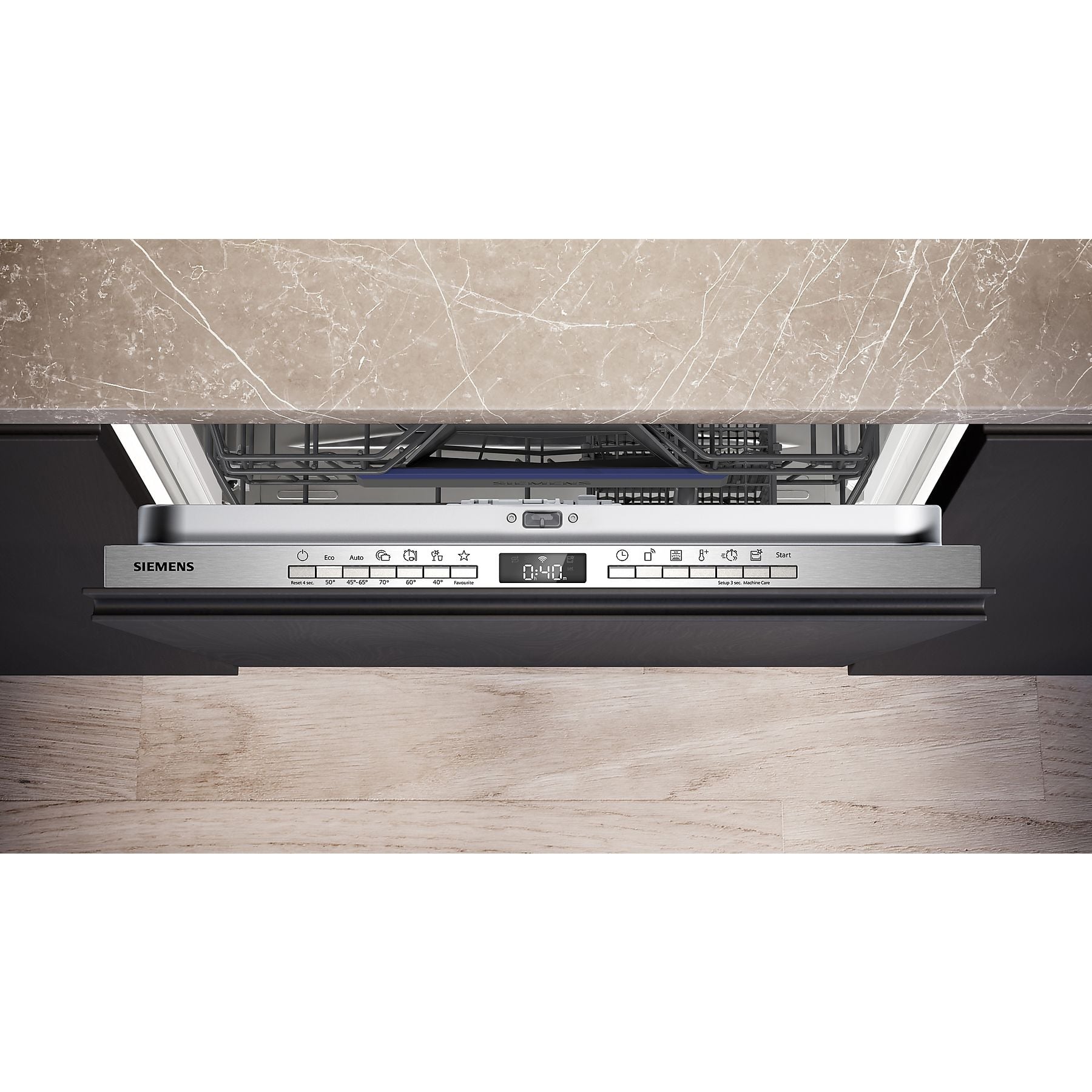 SIEMENS SN 63 EX 27 AE iQ300 Geschirrspüler (vollintegrierbar, 598 mm breit, 42 dB (A), A) SIEMENS