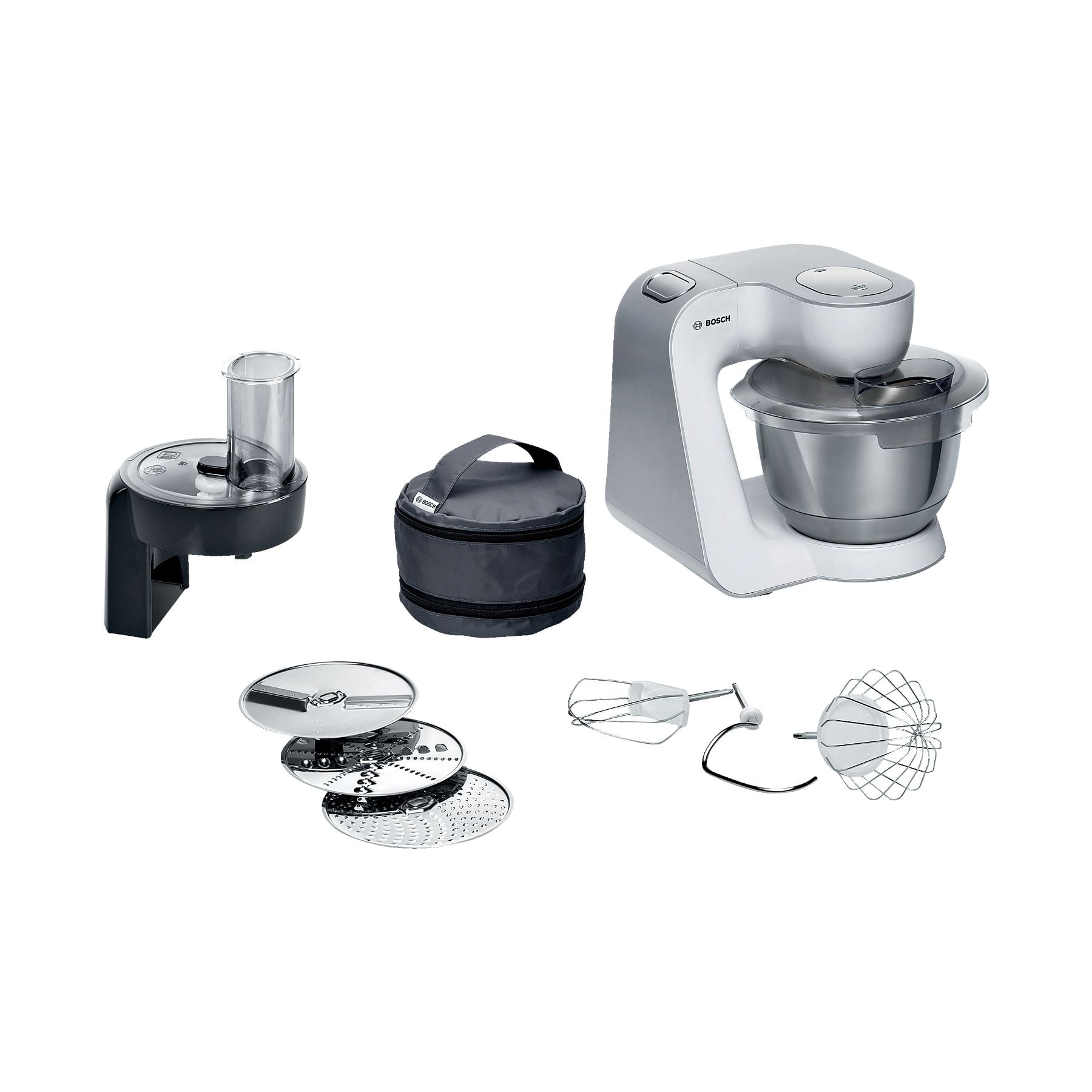 BOSCH MUM58210 Serie 4 Küchenmaschine Weiß (Rührschüsselkapazität: 3,9 l, 1000 Watt) BOSCH