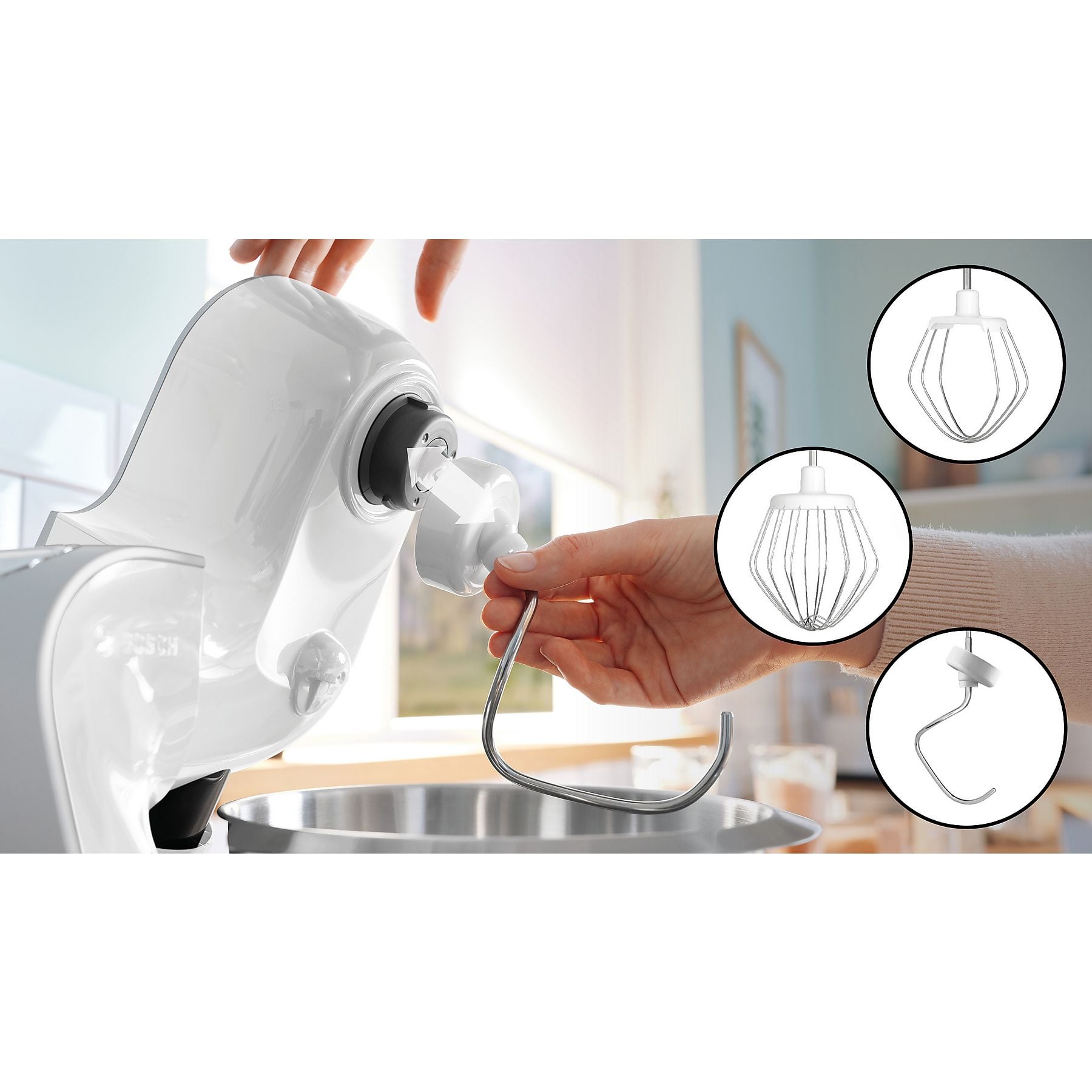BOSCH MUM58210 Serie 4 Küchenmaschine Weiß (Rührschüsselkapazität: 3,9 l, 1000 Watt) BOSCH