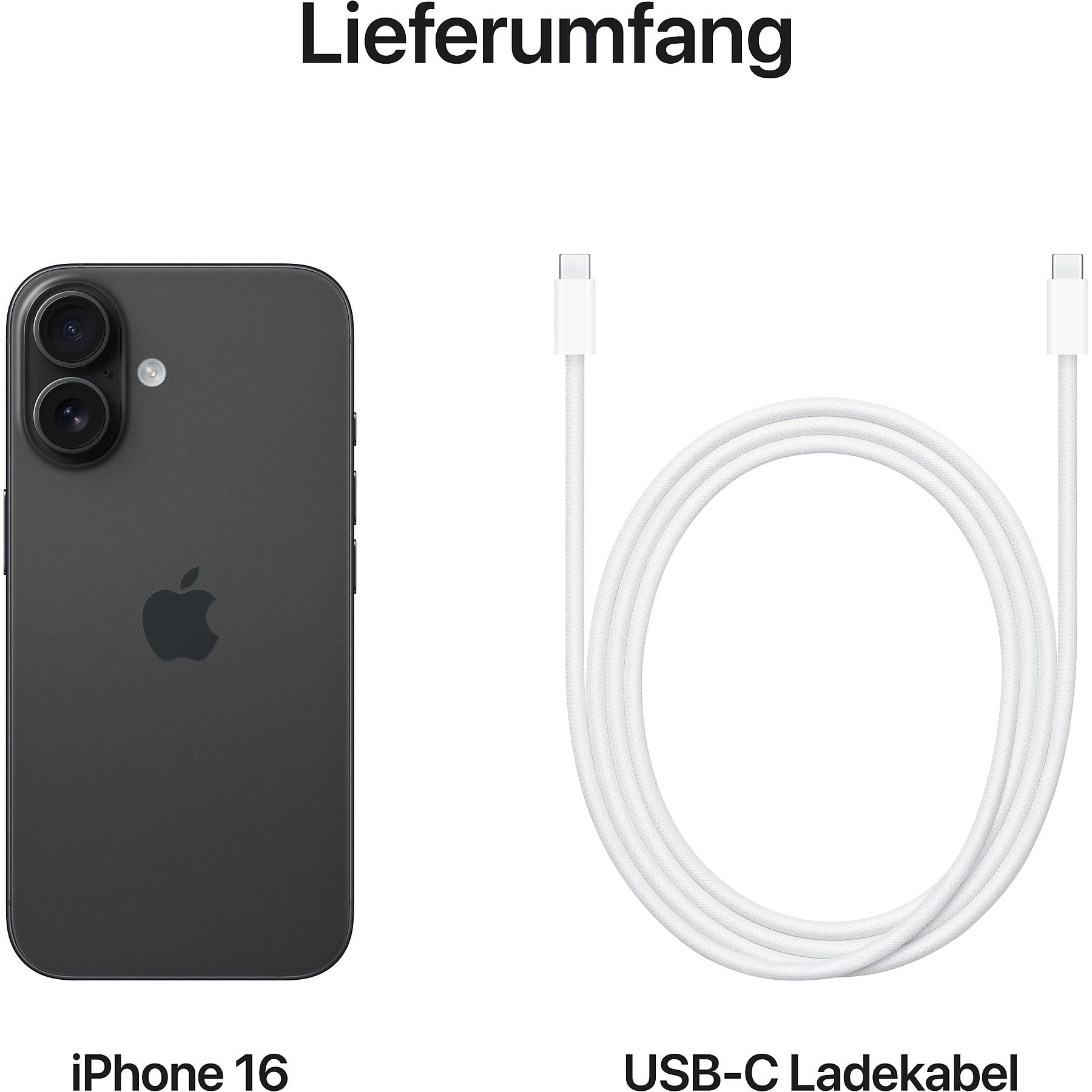 APPLE iPhone 16 5G 256 GB Schwarz Dual SIM APPLE