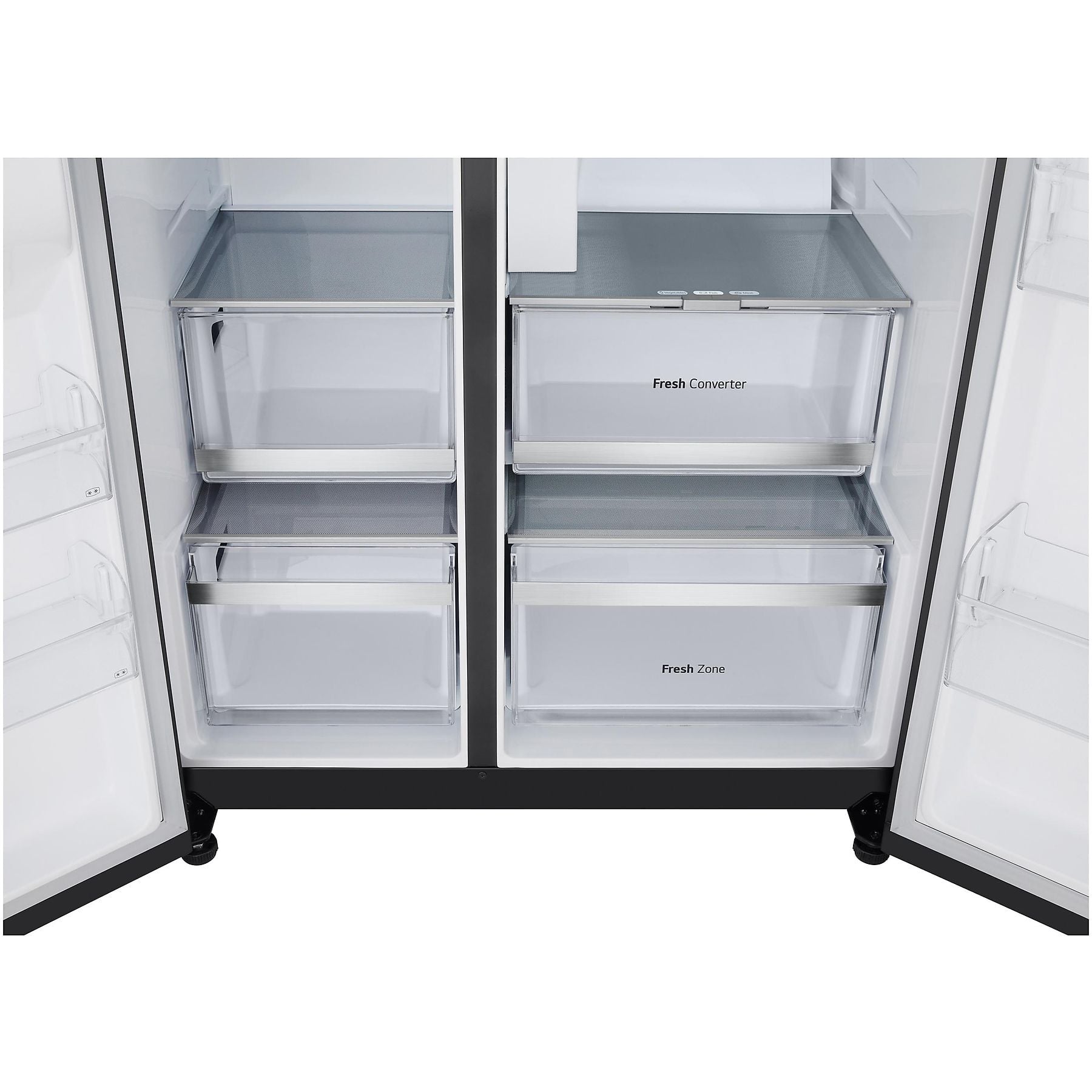LG GSXE90EVDD mit Craft Ice, InstaView Door-in-Door®, Side-by-Side (628 l, D, 1790 mm hoch, Essence Matte Black) LG