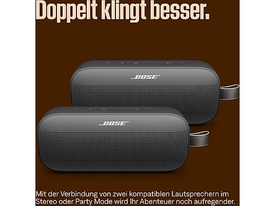 BOSE Tragbarer Bose SoundLink Flex (2. Gen.) Bluetooth Lautsprecher, Schwarz, Wasserfest BOSE