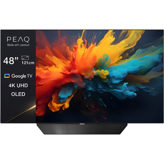 PEAQ PTV 48GOU-5024C OLED TV (Flat, 48 Zoll / 121 cm, OLED 4K, SMART TV) PEAQ