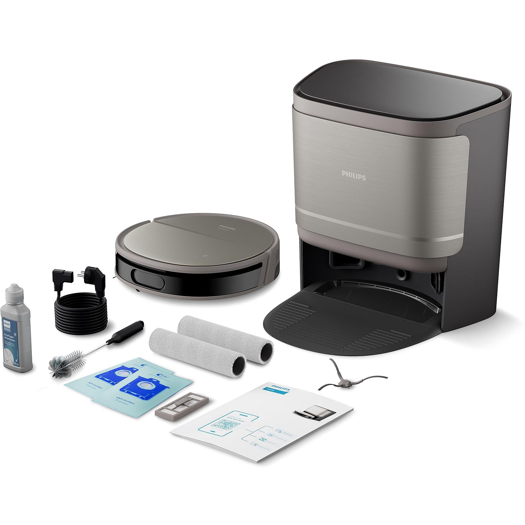 PHILIPS XU9100/10 HomeRun 9000 Series Aqua mit Wischfunktion und App, Hindernissenerkennung, Saugroboter PHILIPS