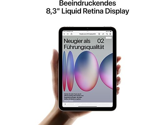APPLE iPad mini (2024), Tablet, 512 GB, 8,3 Zoll, Polarstern APPLE