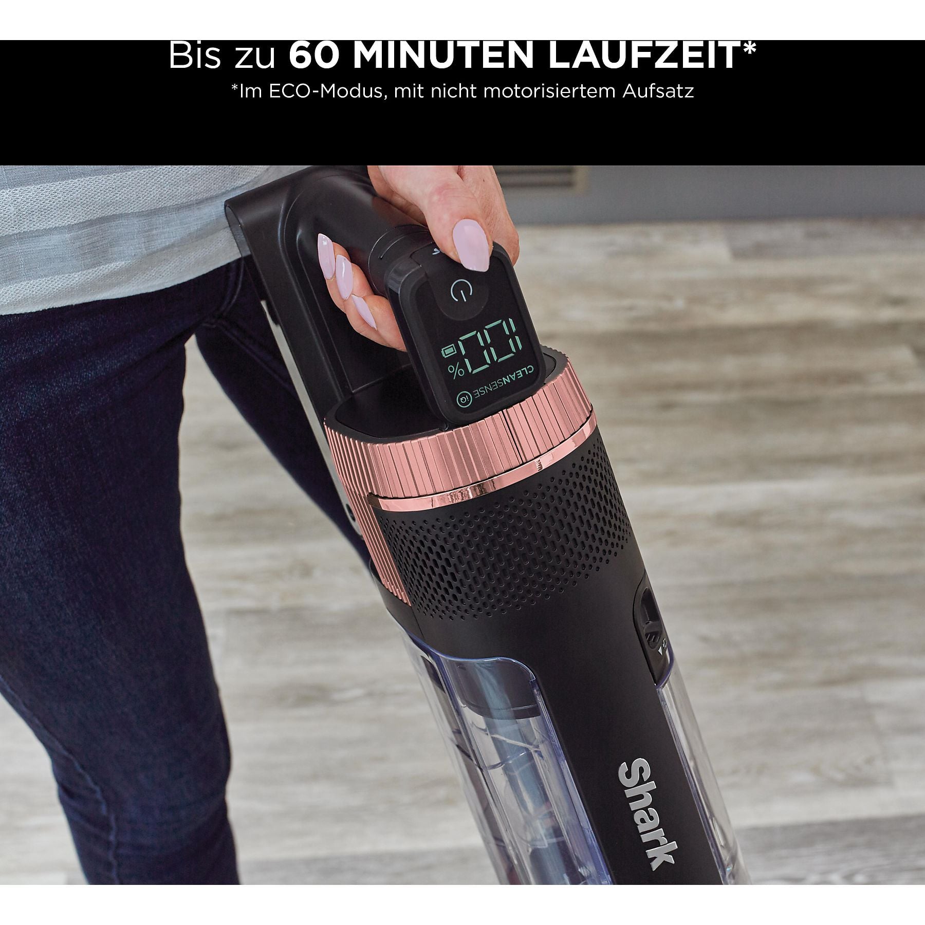 SHARK IZ400EU Stratos Stielsauger, Akkubetrieb, 80 Watt SHARK