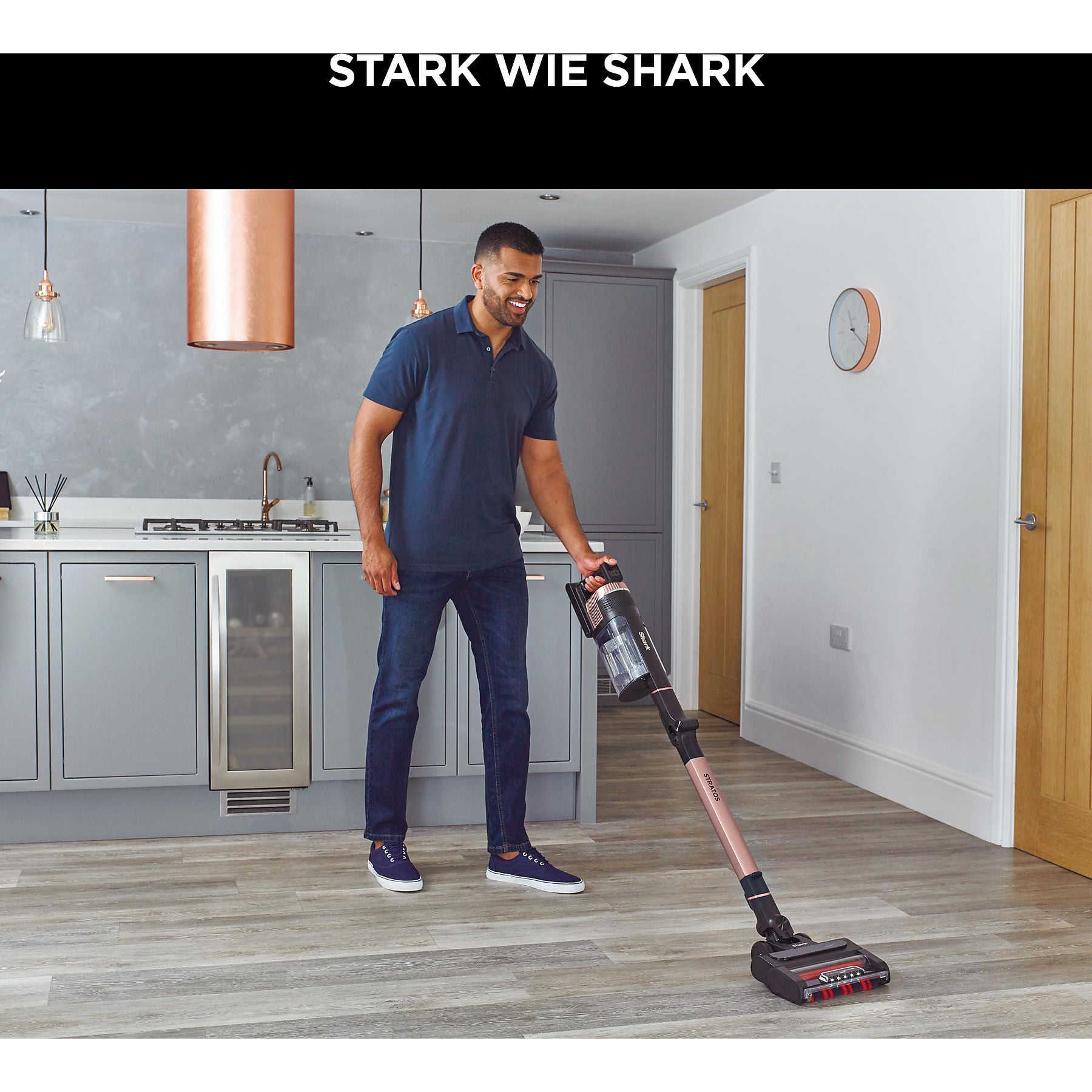 SHARK IZ400EU Stratos Stielsauger, Akkubetrieb, 80 Watt SHARK