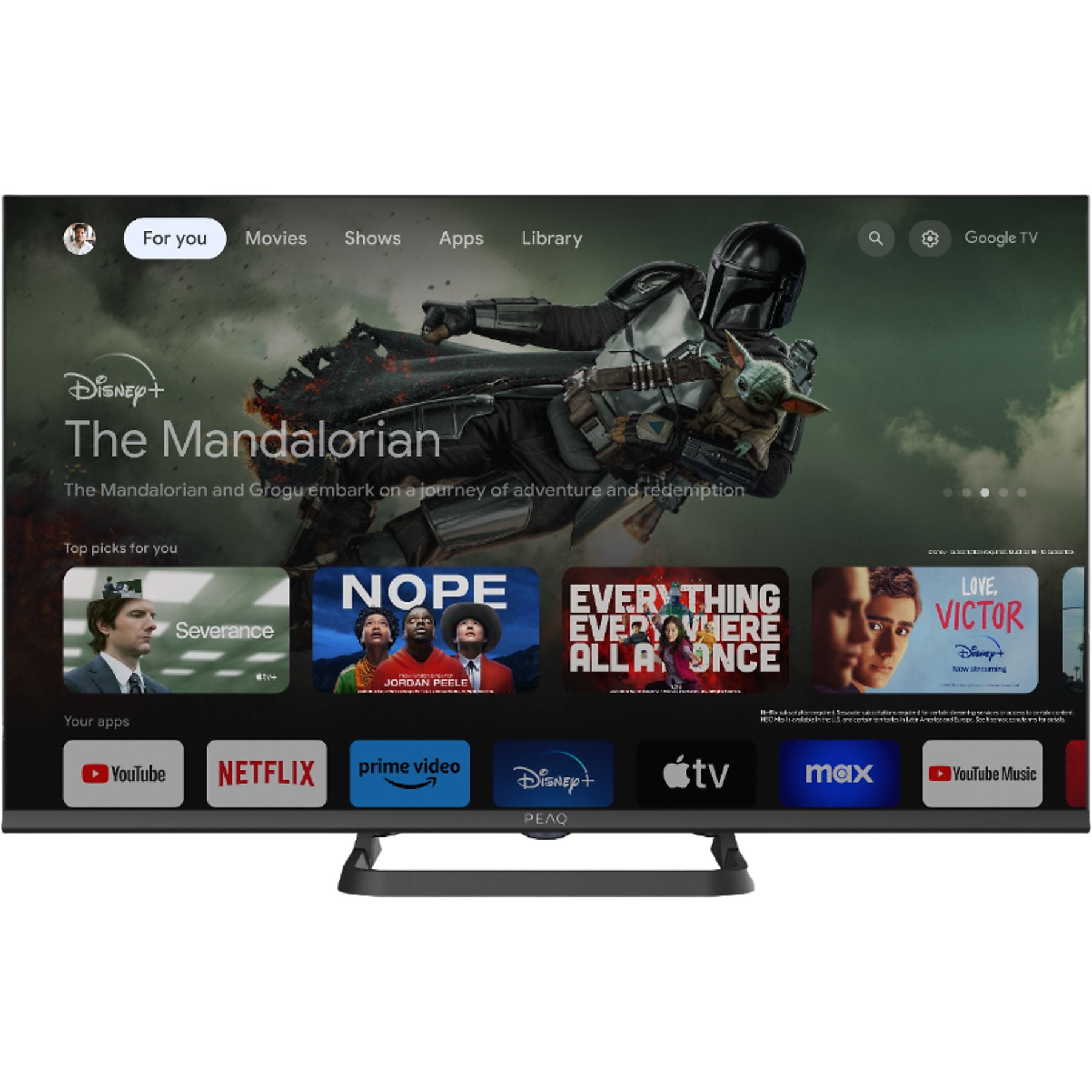 PEAQ PTV 32GH-5024C LED TV (Flat, 32 Zoll / 80 cm, HD-ready, SMART TV) GCN ELECTRO
