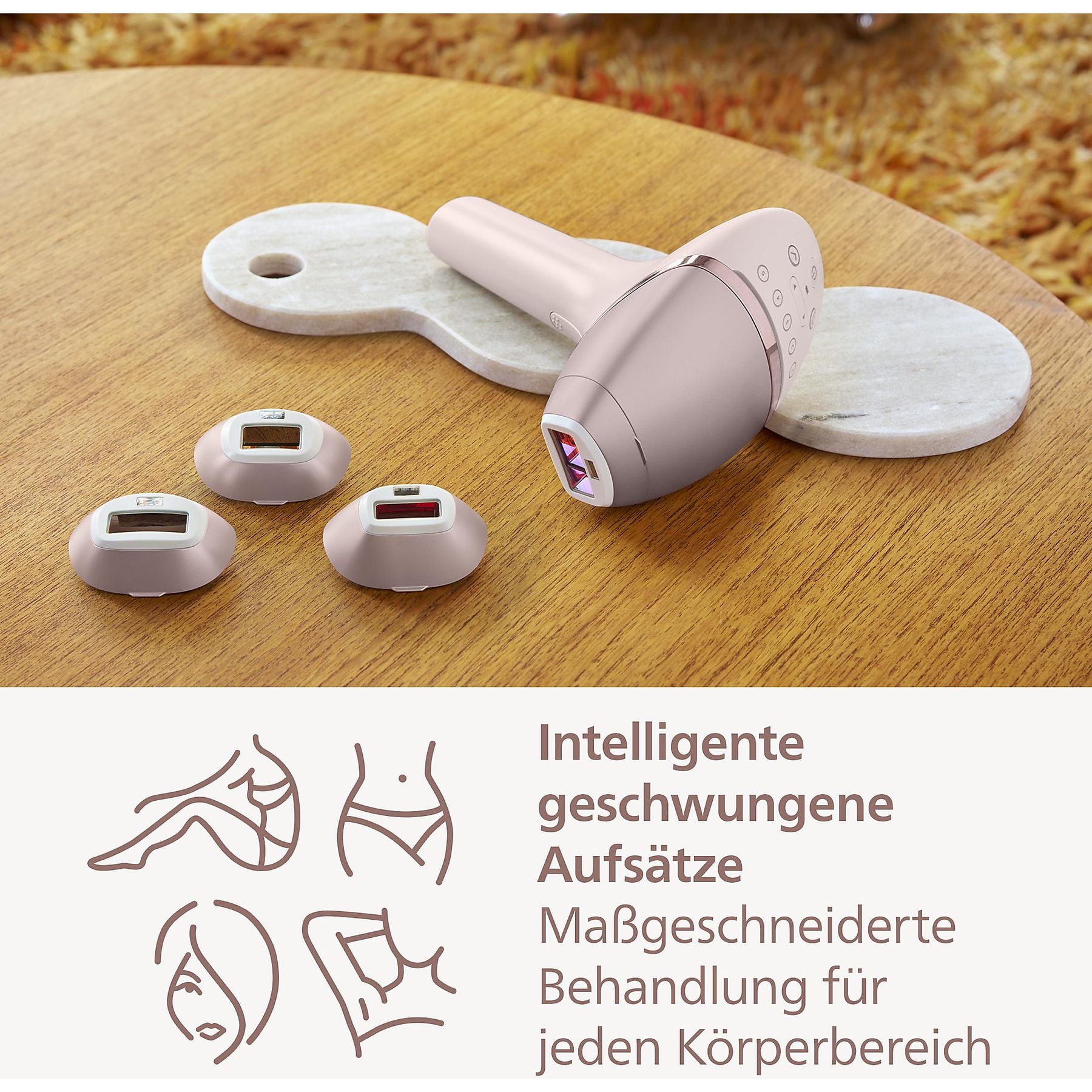 PHILIPS Lumea IPL S9000 BRI957/00 seidig glatte Haut Haarentfernung Rosa PHILIPS
