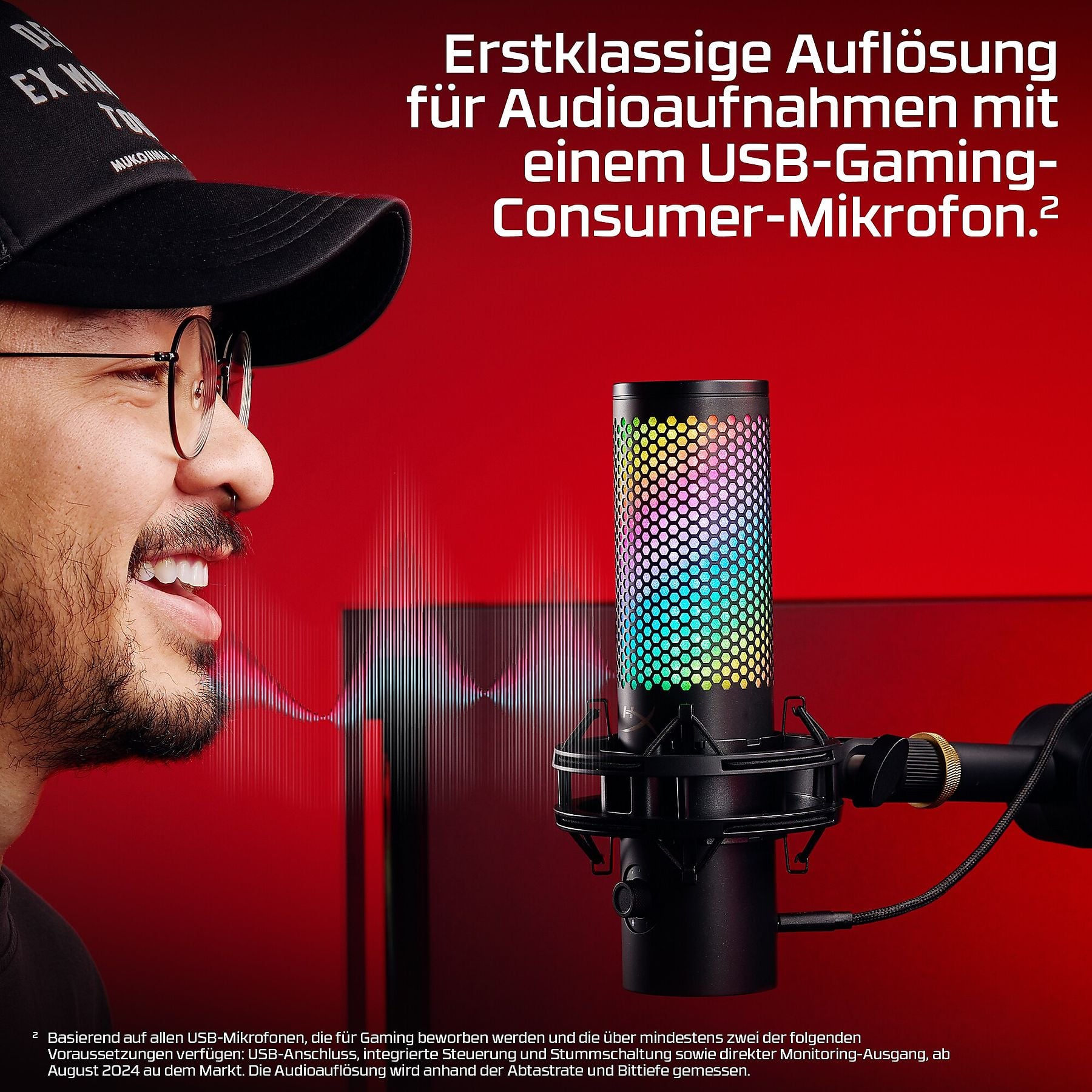 HYPERX QuadCast 2 S - USB Standmikrofon, Schwarz HYPERX