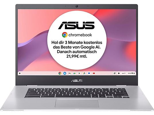 ASUS Chromebook CX1 CX1500CKA-EJ0160, Laptop - 15,6 Zoll - Intel® Celeron® N4500 - 4 GB - 128 GB - Intel® UHD Graphics - Google ChromeOS ASUS