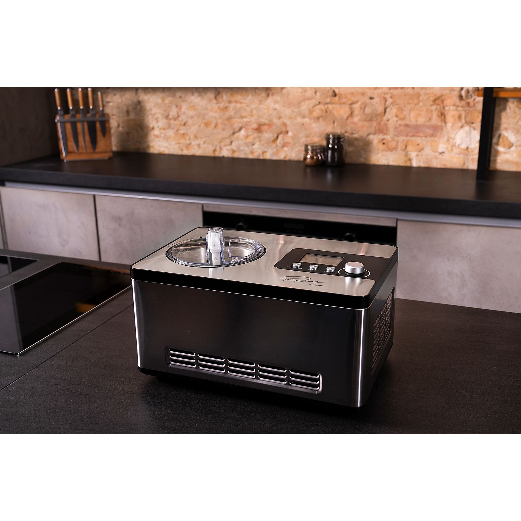 KOENIC KIM-TR 2025 M Speiseeismaschine (180 Watt, Edelstahl/Schwarz) KOENIC