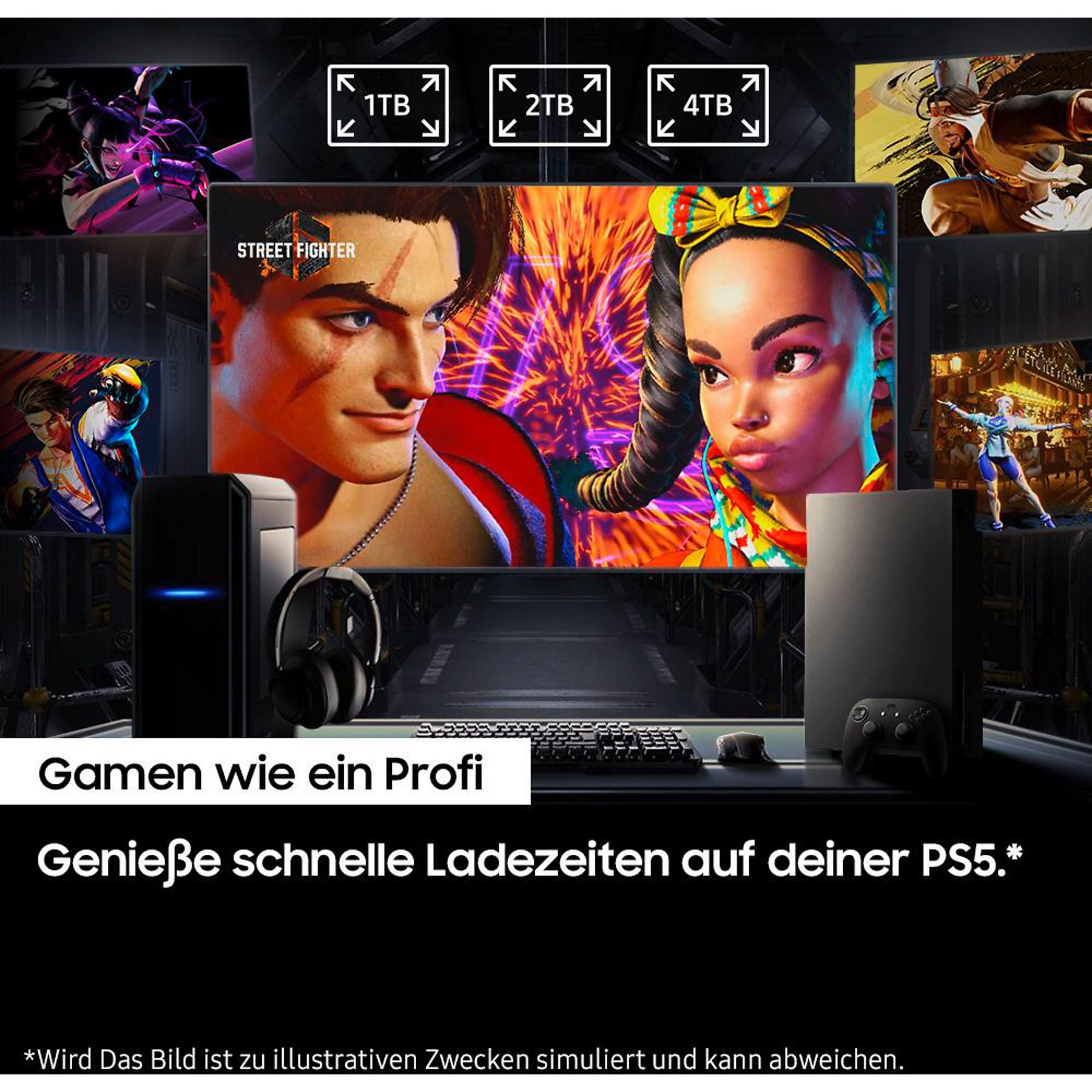 SAMSUNG 990 PRO Heatsink PS5 4TB, Gaming Festplatte, Schwarz SAMSUNG