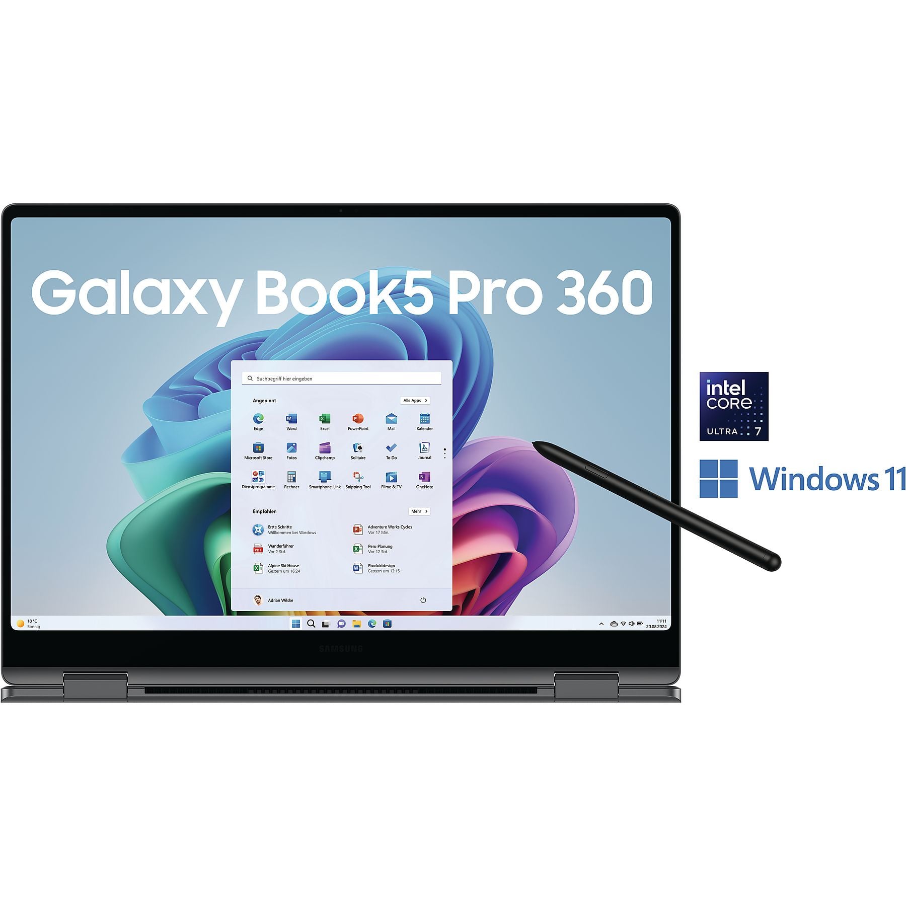 SAMSUNG Galaxy Book5 Pro 360 Copilot+ PC, - 16 Zoll - Intel® Core™ Ultra 7 256V - 16 GB - 512 GB - Intel® Arc™ GPU - Windows 11 Home SAMSUNG