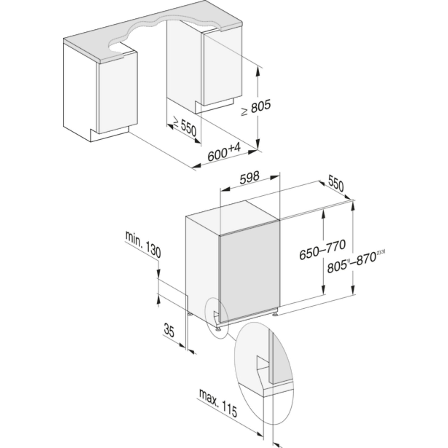MIELE G 5651 SCVi Active Geschirrspüler (vollintegrierbar, 598 mm breit, 45 dB (A), A) MIELE