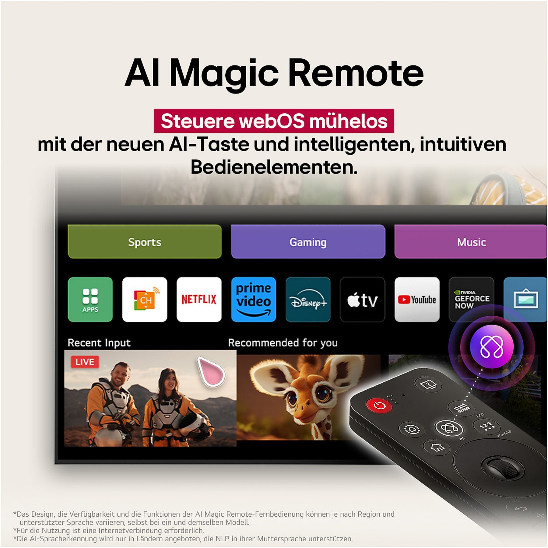 LG OLED97G57LW OLED evo TV (Flat, 97 Zoll / 246 cm, OLED 4K, SMART TV) LG