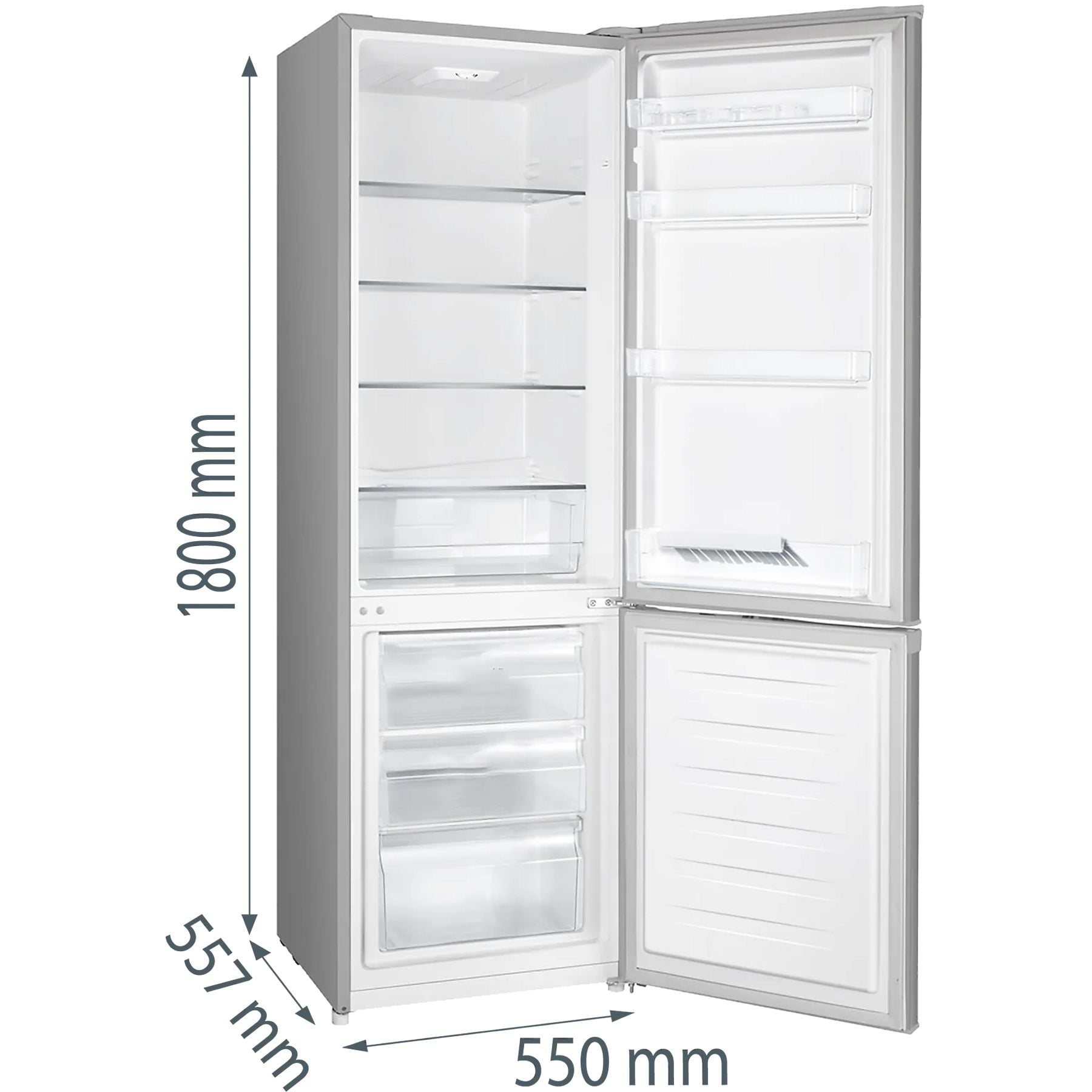 GORENJE RK418DPS4 Kühlgefrierkombination (D, 269 l, 1800 mm hoch, Grau) GORENJE