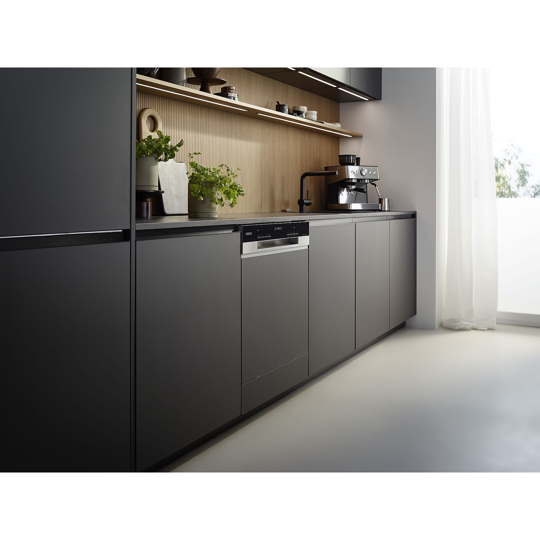KOENIC KDW 6031 A BI Geschirrspüler (teilintegrierbar, 596 mm breit, 43 dB (A), A) KOENIC