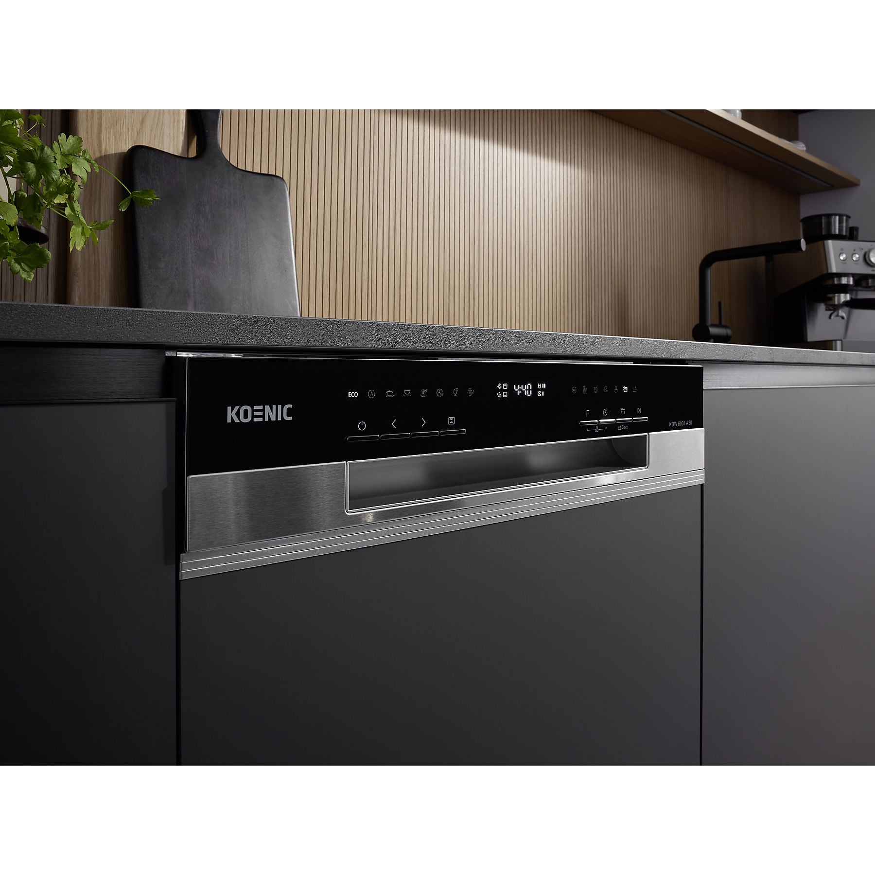 KOENIC KDW 6031 A BI Geschirrspüler (teilintegrierbar, 596 mm breit, 43 dB (A), A) KOENIC