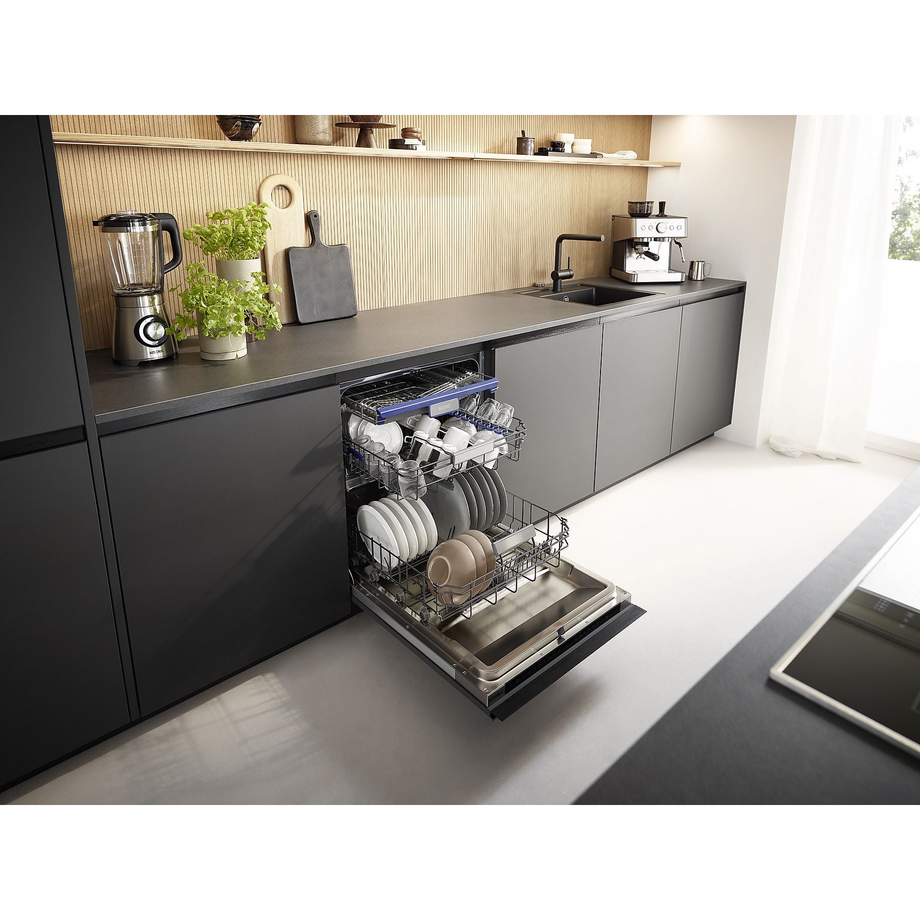 KOENIC KDW 6051 B FI XXL Geschirrspüler (vollintegrierbar, 600 mm breit, 40 dB (A), B) KOENIC